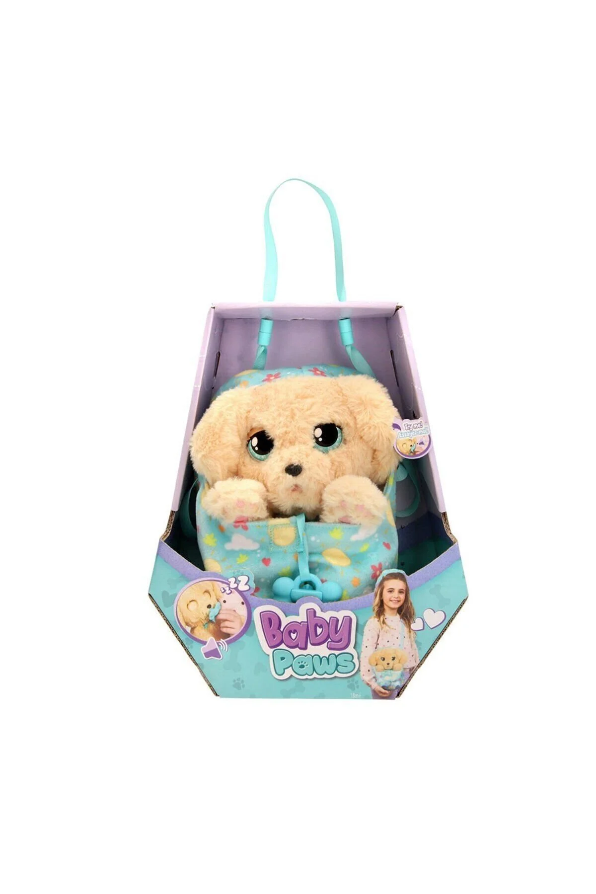 اسباب بازی های فیگور شخصیت BAW01000 PAWS BABY VOICE 20 سانتی متر مخمل خواب دار GIOCHI PREZIOSI