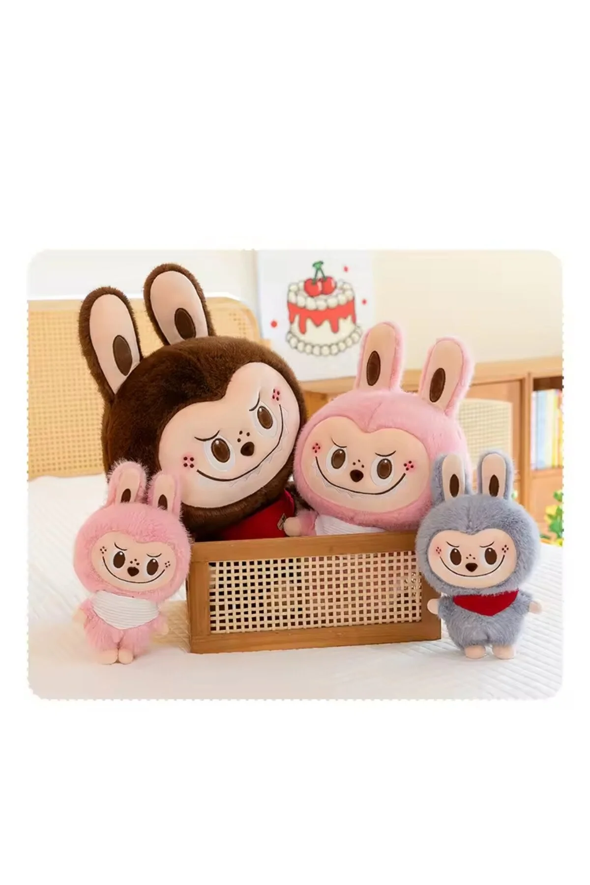اسباب بازی های پشمی LABUBU PLUSH ANIME 25CM HAIR جدید NB market