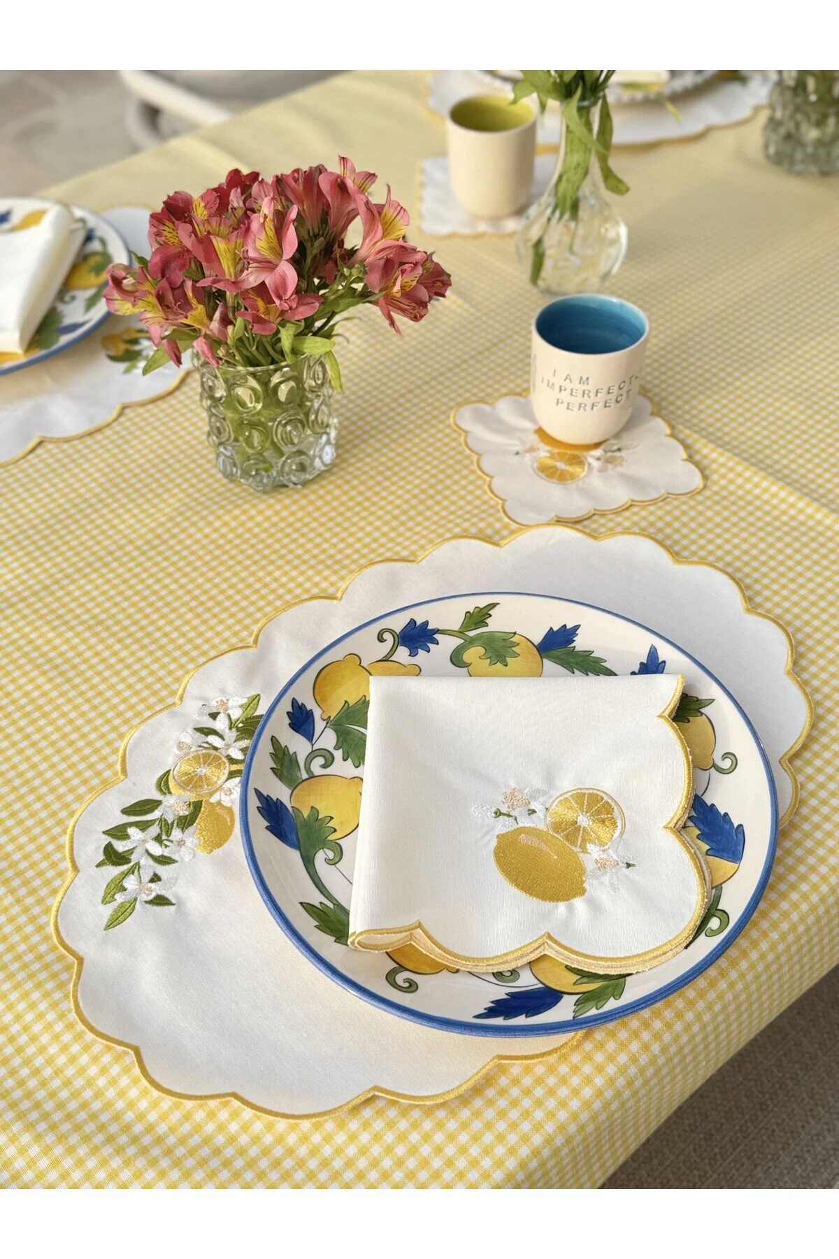 رانر و زیر بشقابی سرویس آمریکایی CAPRI 2 اورجینال Matis Home Line