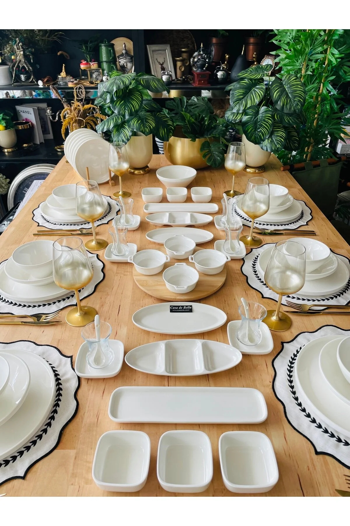 سرویس غذاخوری CASA DE BELLA WHITE PORCELAIN 111 قطعه 12 نفره غذا و صبحانه ACAR