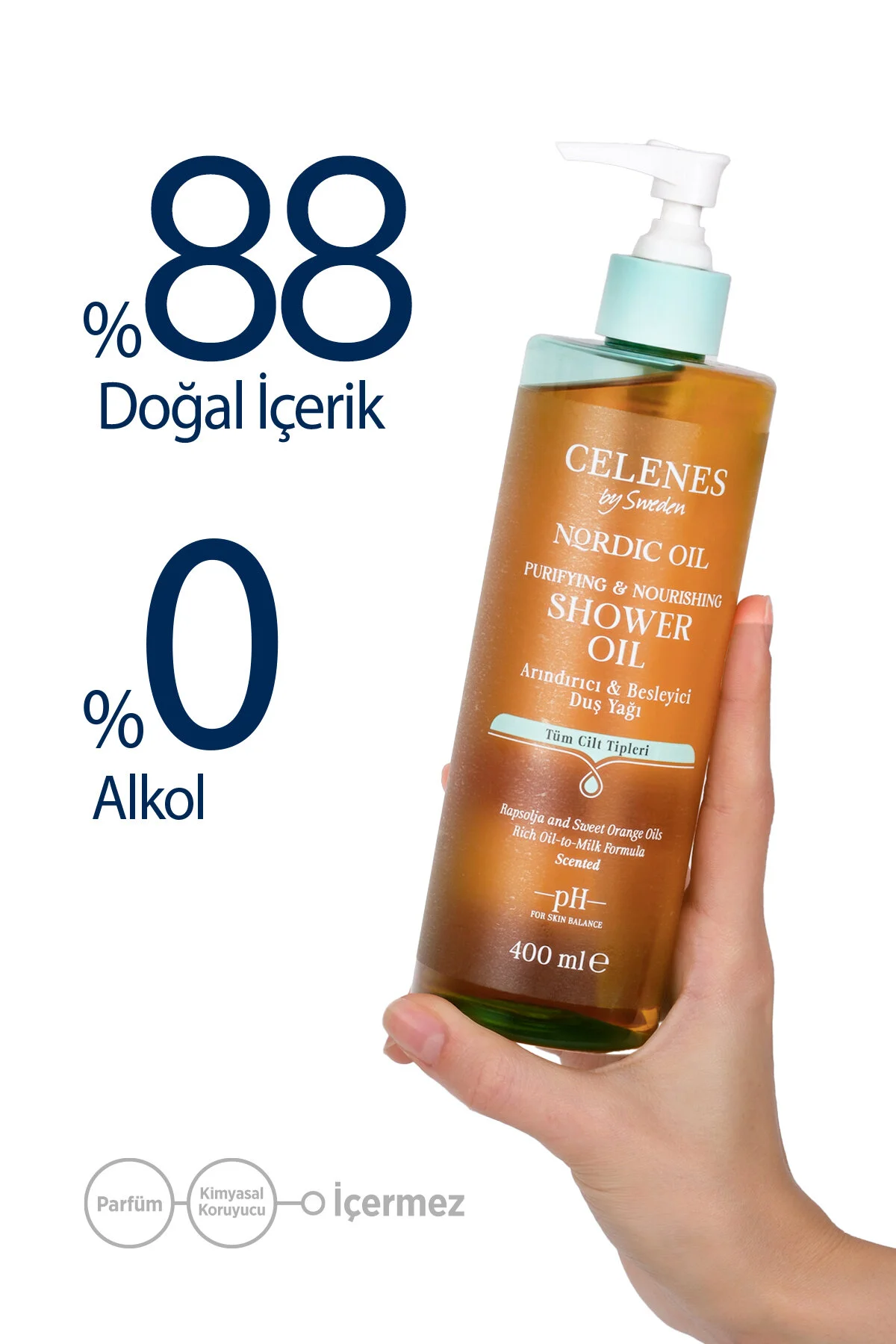 ژل دوش مردانه و زنانه روغن نوردیک انواع پوست را با عطرها تغذیه می کند Celenes by Sweden