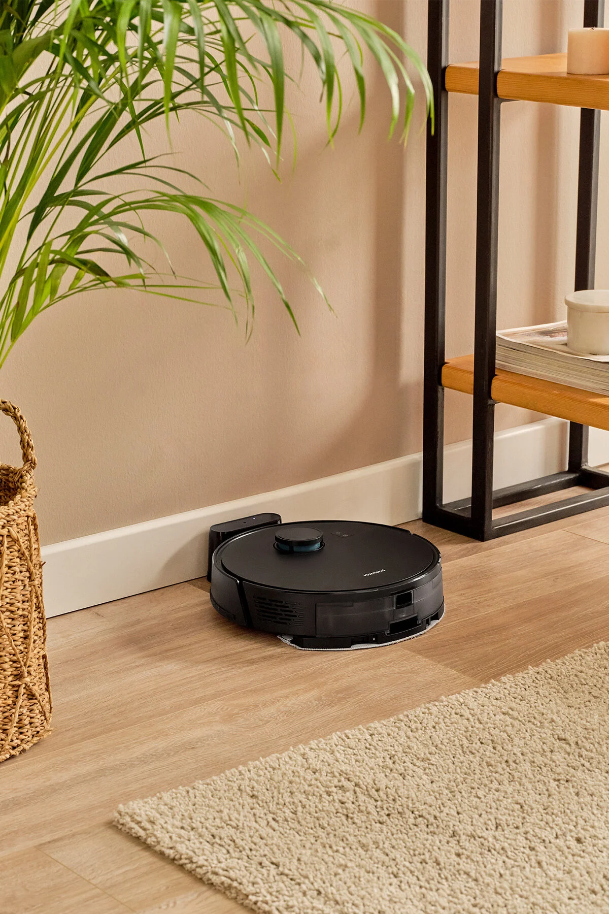 جاروبرقی رباتیک الکس لیزر 1291H MOP و نقشه برداری 5 KPA ROBOT BACAUGE BLACK HOMEND