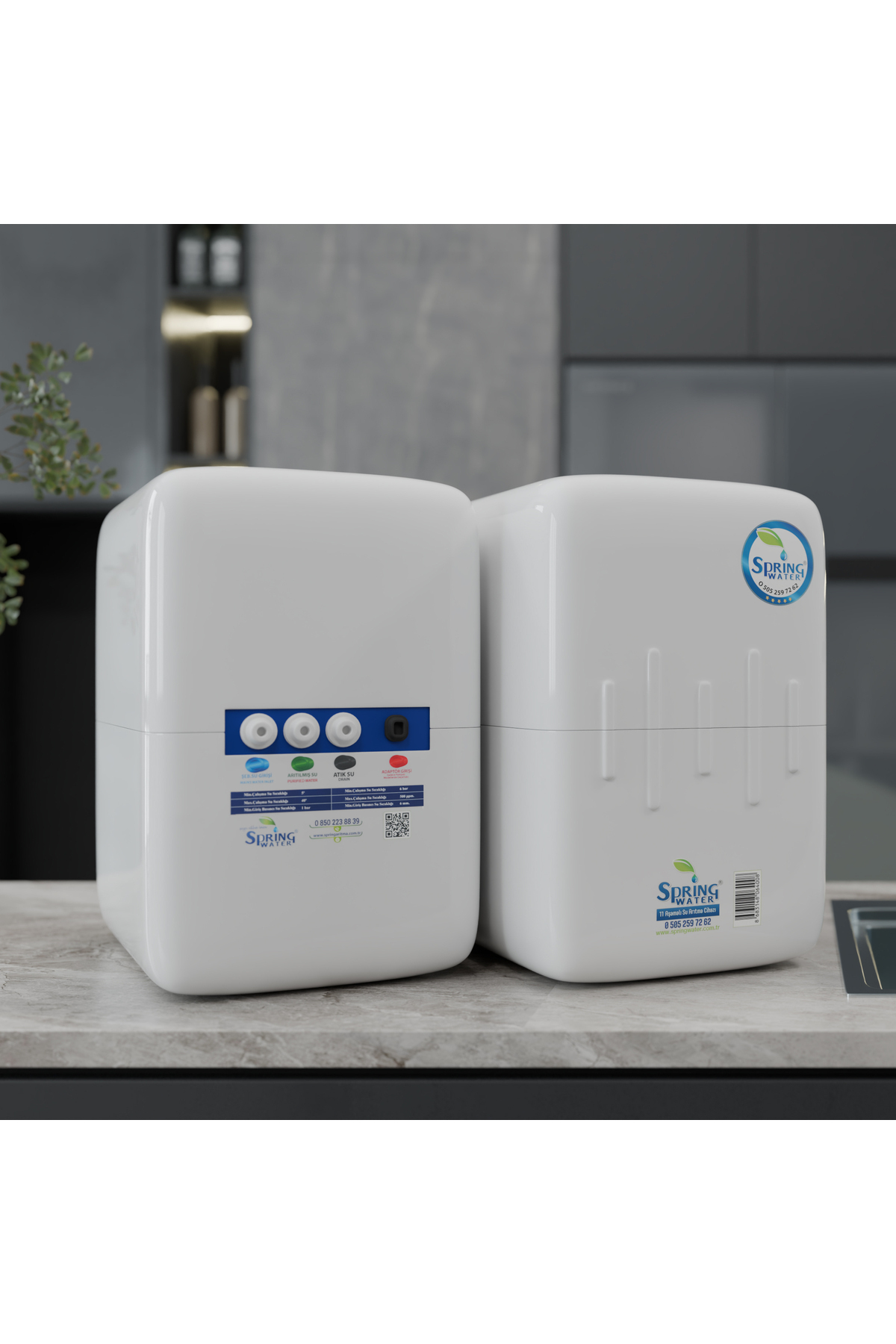 تصفیه کننده آب دستگاه قلیایی پمپ 8 لیتری 11 مرحله نصب رایگان Spring Water - Spring Water - تصفیه کننده آب