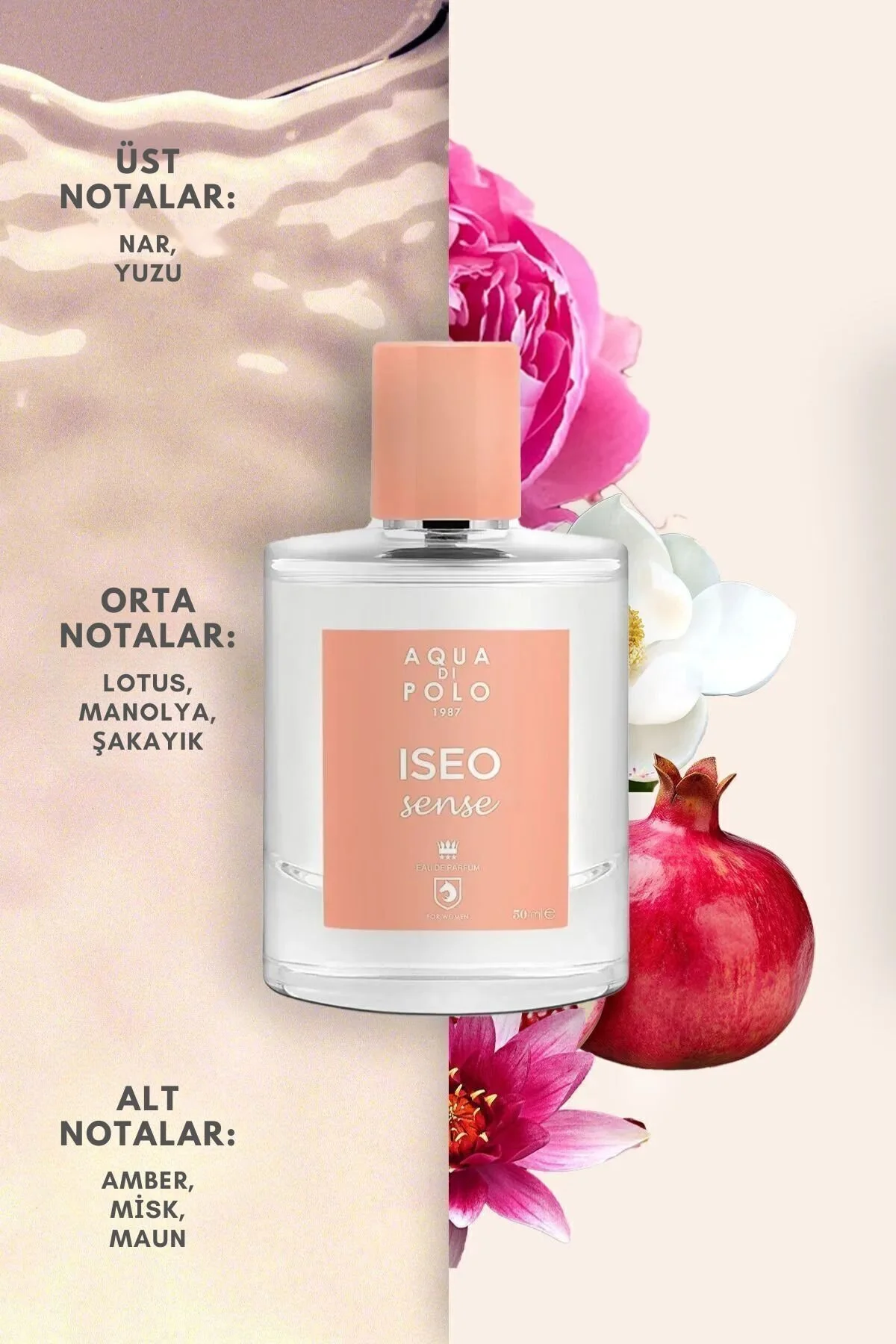 عطر زنانه ایزو سنس 50 میلی لیتر با رایحه میوه‌ای و گل‌دار اکا دی پولو ۱۹۸۷ Aqua Di Polo 1987