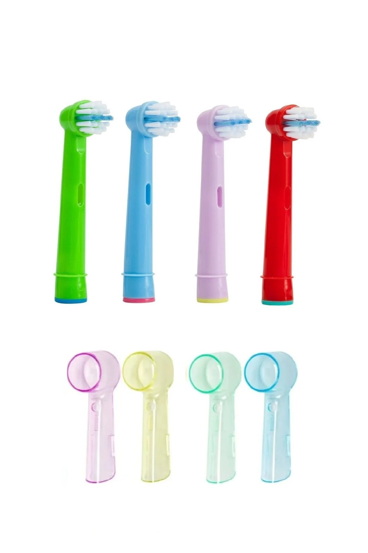 سری یدک مسواک قابل شارژ و باتری ORAL B سازگار با 4 سر جایگزین کودکان + کلاه رنگارنگ اورجینال Toocare