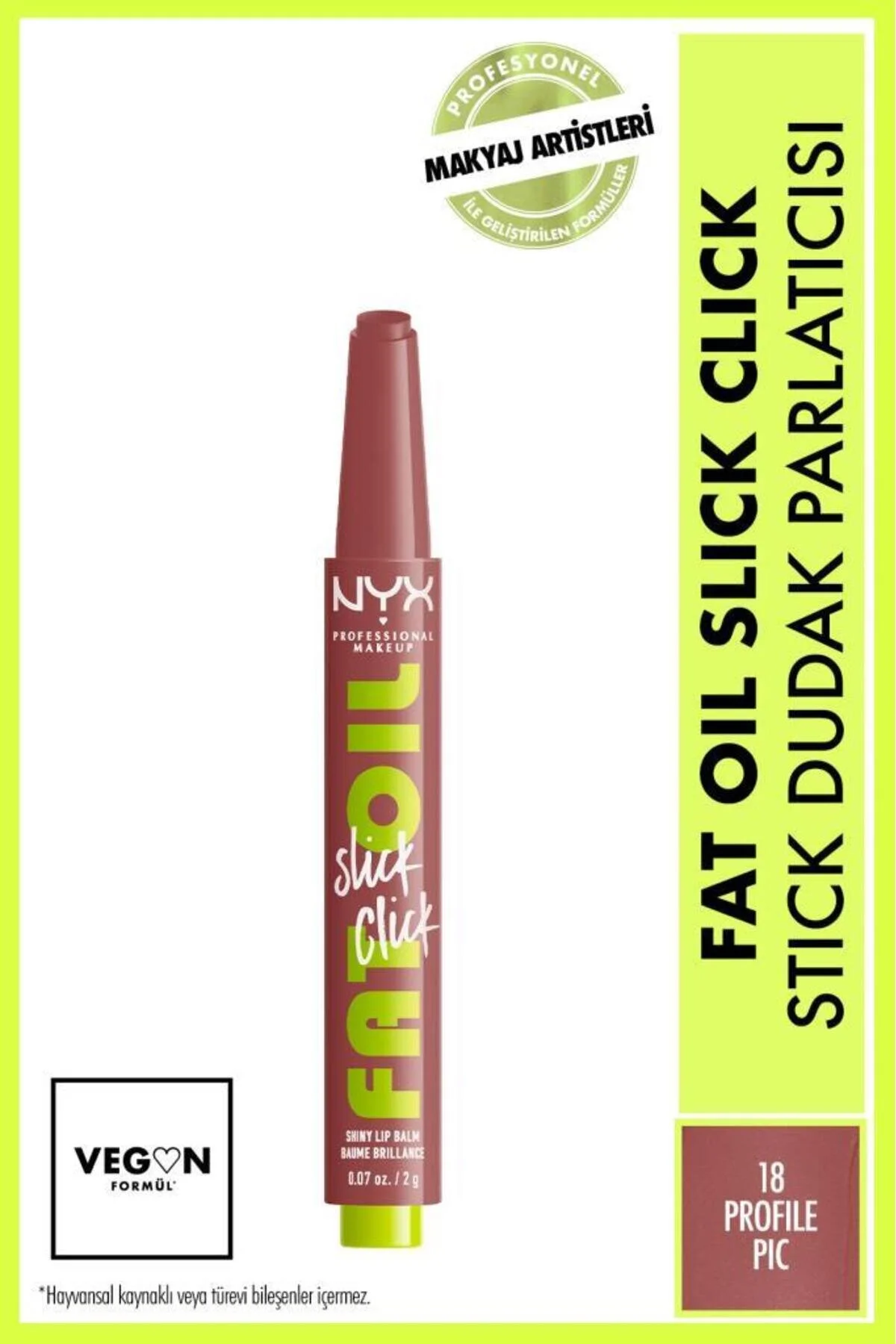 براق کننده لب روغن چربی نرم و صاف کلیک بر روی GRINDER LIP BALM 18 عکس پروفایل NYX Professional Makeup