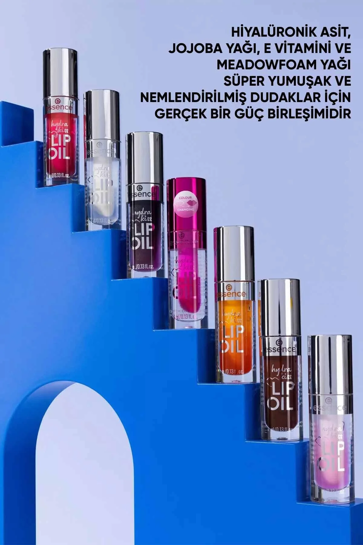 براق کننده لب HYDRA KISS LIP OIL GLOSS 01 بوسه از گل رز Essence