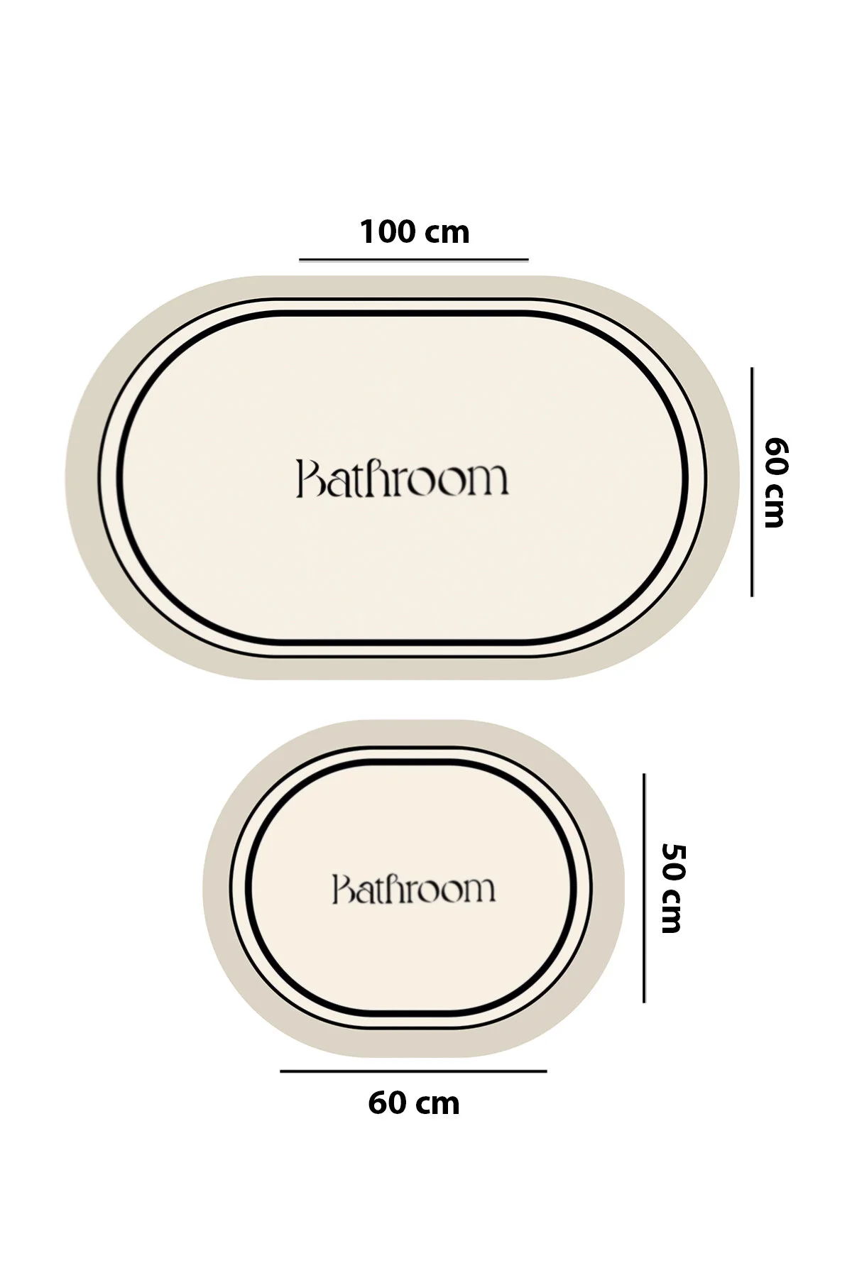 پادری حمام FARBELLE 2 BATH MAT SET DJTBANYO مبتنی بر کشویی Chilai Home