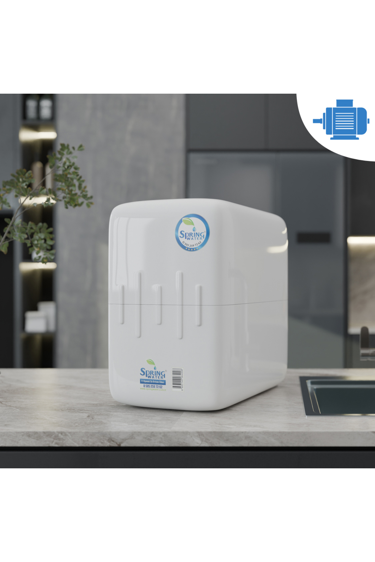 تصفیه کننده آب دستگاه قلیایی پمپ 8 لیتری 11 مرحله نصب رایگان Spring Water - Spring Water - تصفیه کننده آب