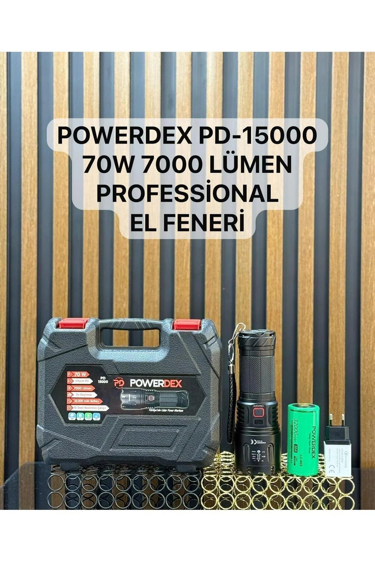 چراغ قوه PD 15000 حرفه ای شکارچی بزرگ 70W 7000 لومن زوملو powerdex