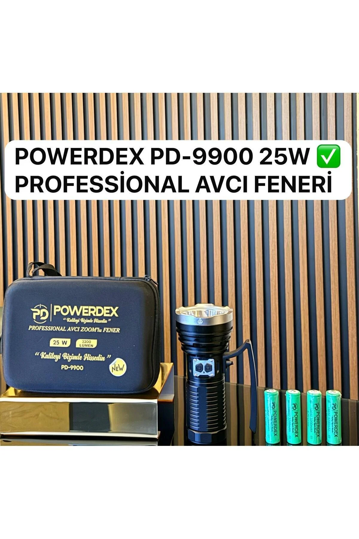 چراغ قوه HUNTER LIGHTHOUSE PD 99900 شکارچی حرفه ای قابل شارژ آب powerdex