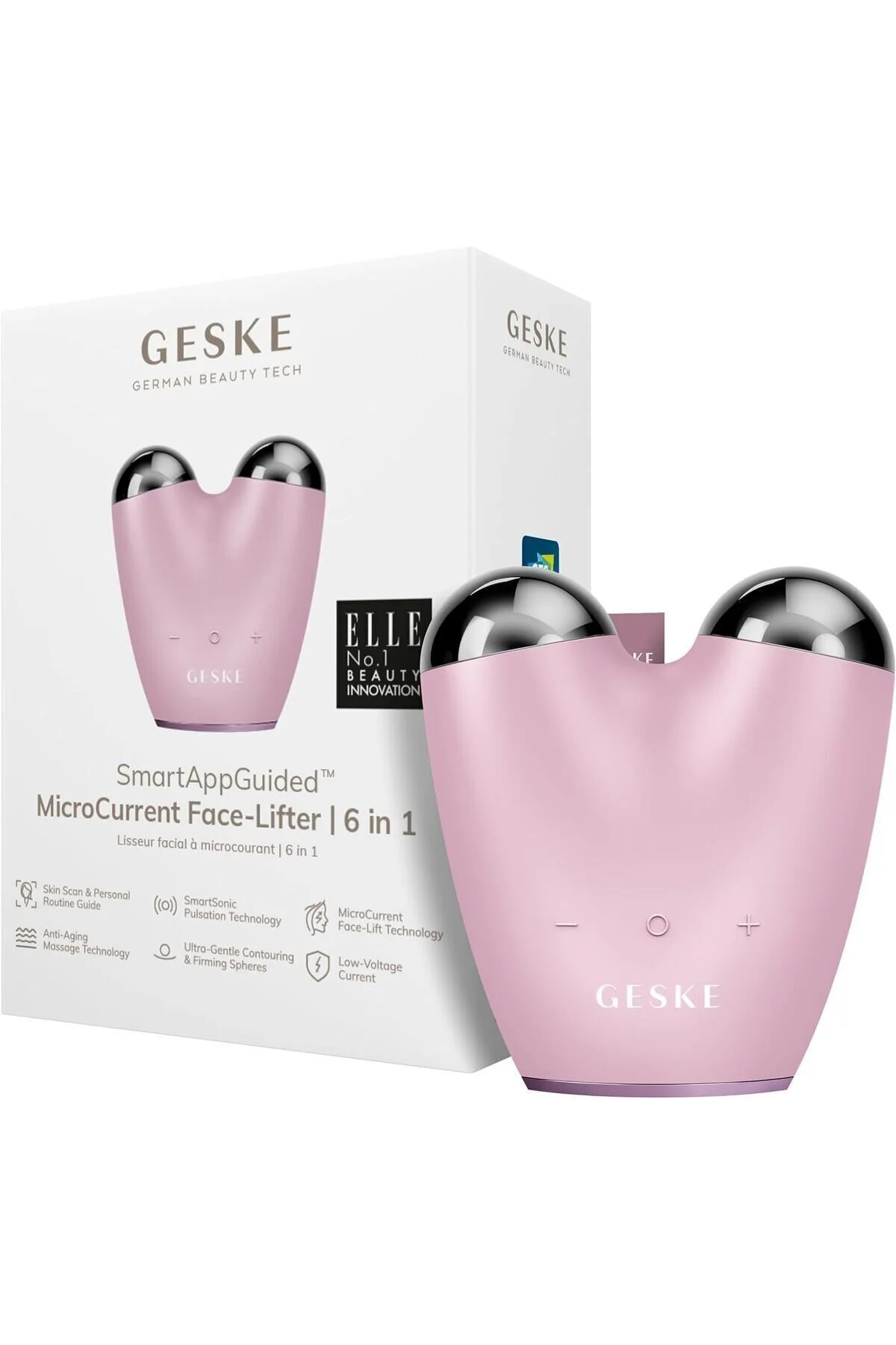 دستگاه مراقبت پوست Smartappguided ™ میکرو فعلی کشش چهره 6 از آنها 1 آسانسور صورت geske