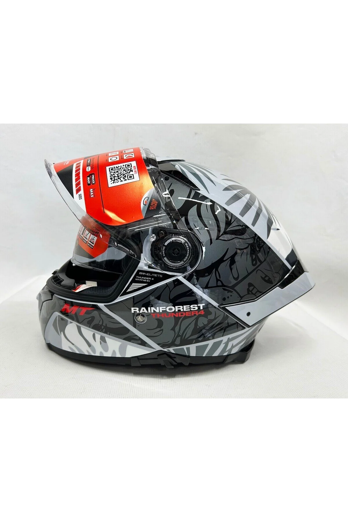 کلاه کاسکت موتورسیکلت ایمنی THUNDER 4SV RAINFOREST C2 با رنگ شفاف MT