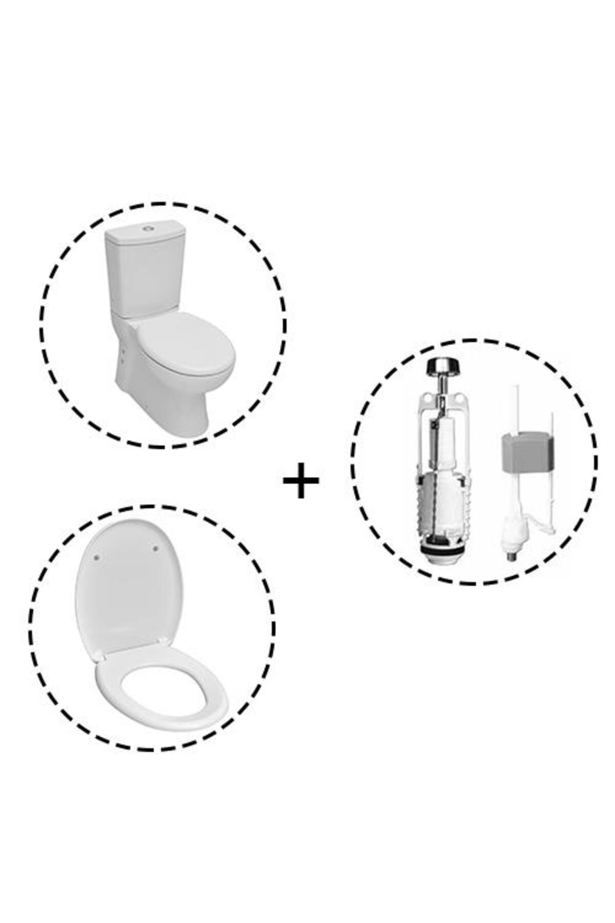 توالت مجموعه دیواری SEREL ETNA BTW 4 قطعه مجموعه. EN69STS110H Eca