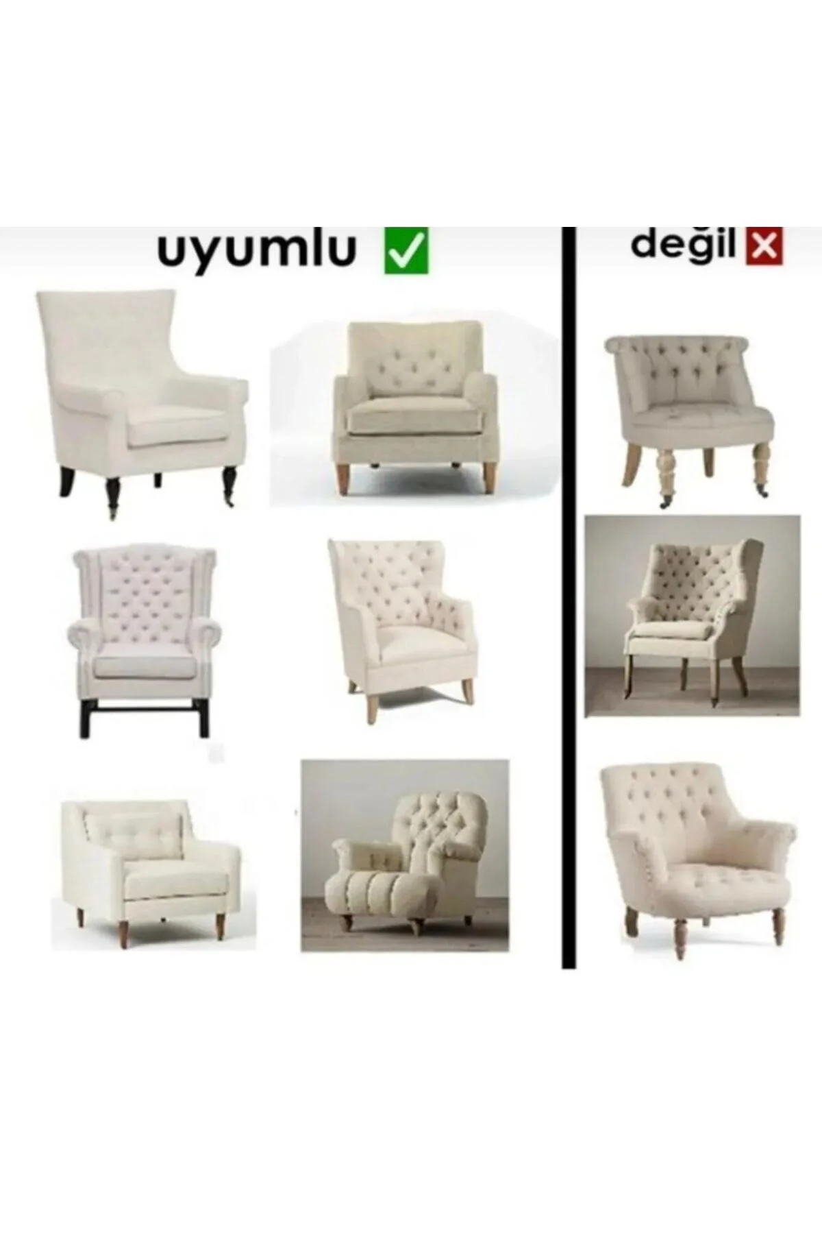 روکش مبل مجموعه پوشش صندلی درست با اندازه گردان 3+3+1+1 Home