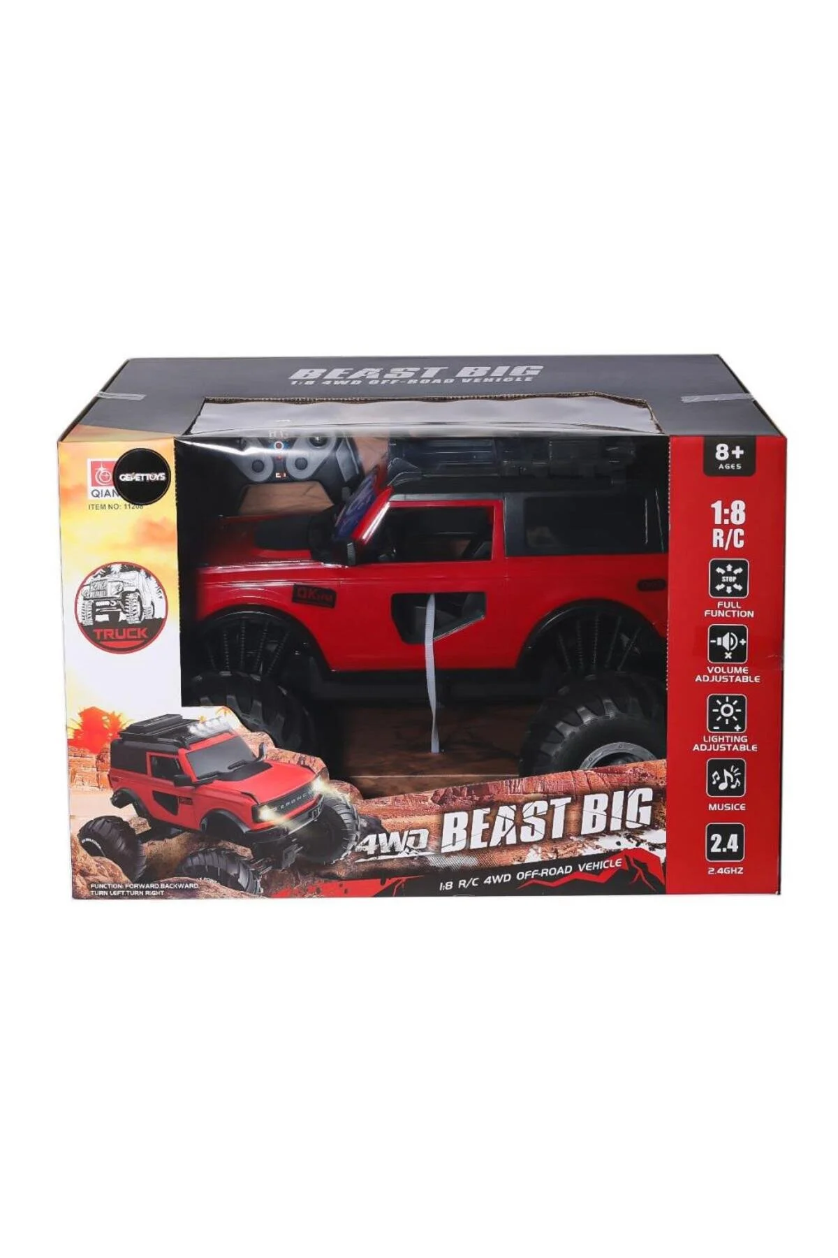 خودروی کنترل از راه دور 112409 جیپ غول 1:18 GEPETTOYS Skygo