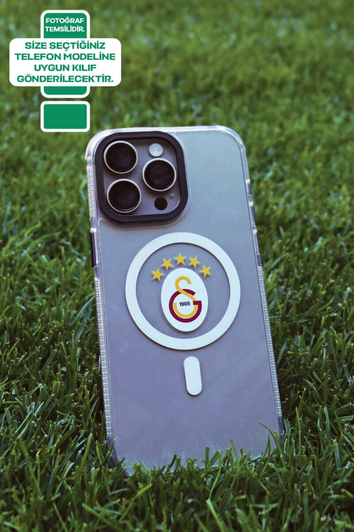 کاور و قاب گوشی دارای مجوز MAGSAFE 5 ستاره سازگار با IPHONE 14 PRO MAX Galatasaray