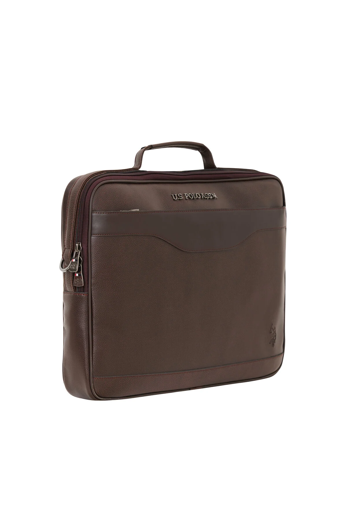 کیف لپ تاپ و اسناد مردانه زنانه US POLO ASSN 25033 25034 با آویز شانه قهوه ای U.S. Polo Assn.