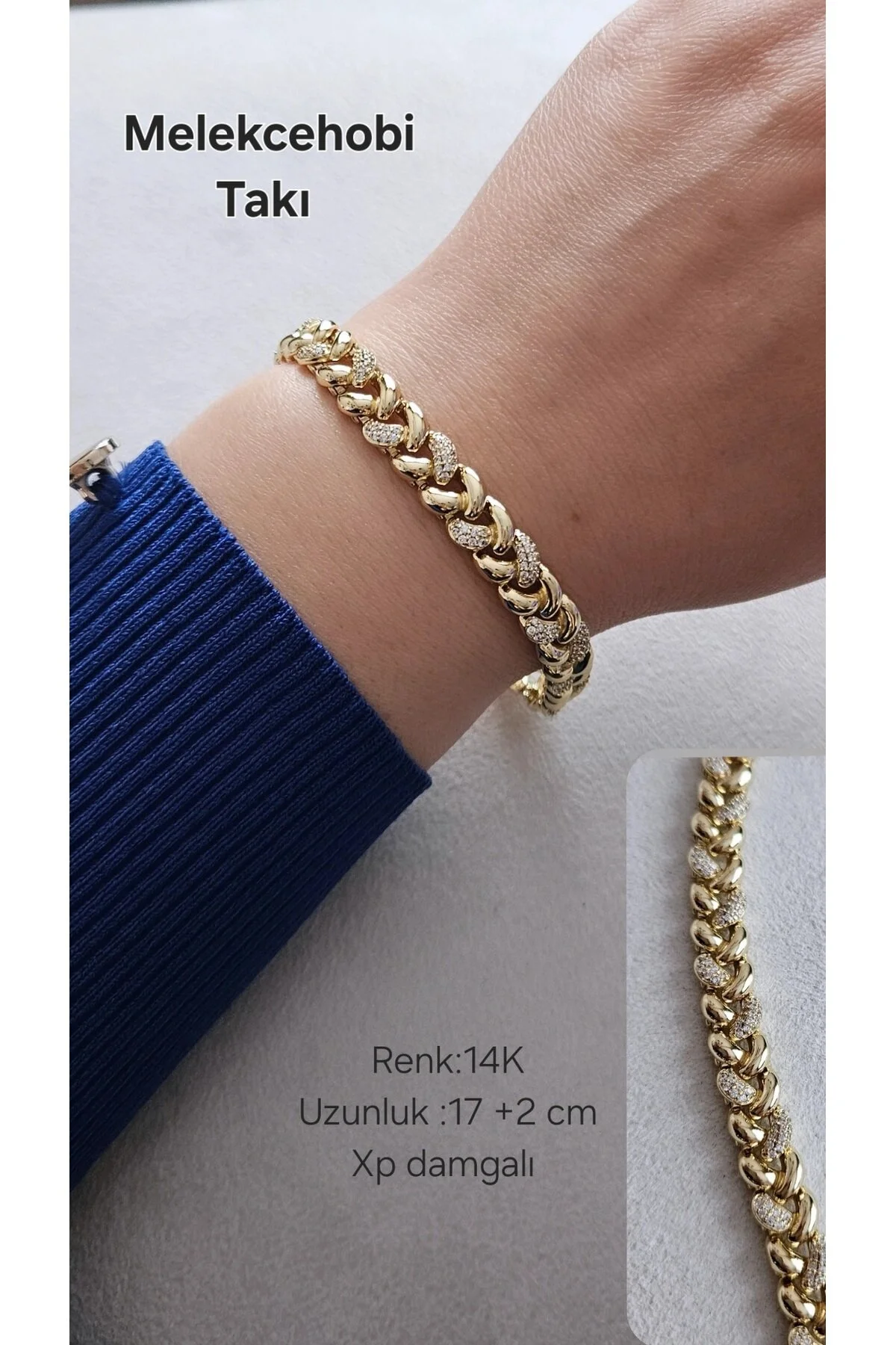 دستبند فولادی گورمت بافته شده 14K جواهرات MELEKCEHOBI XUPING JEWELRY