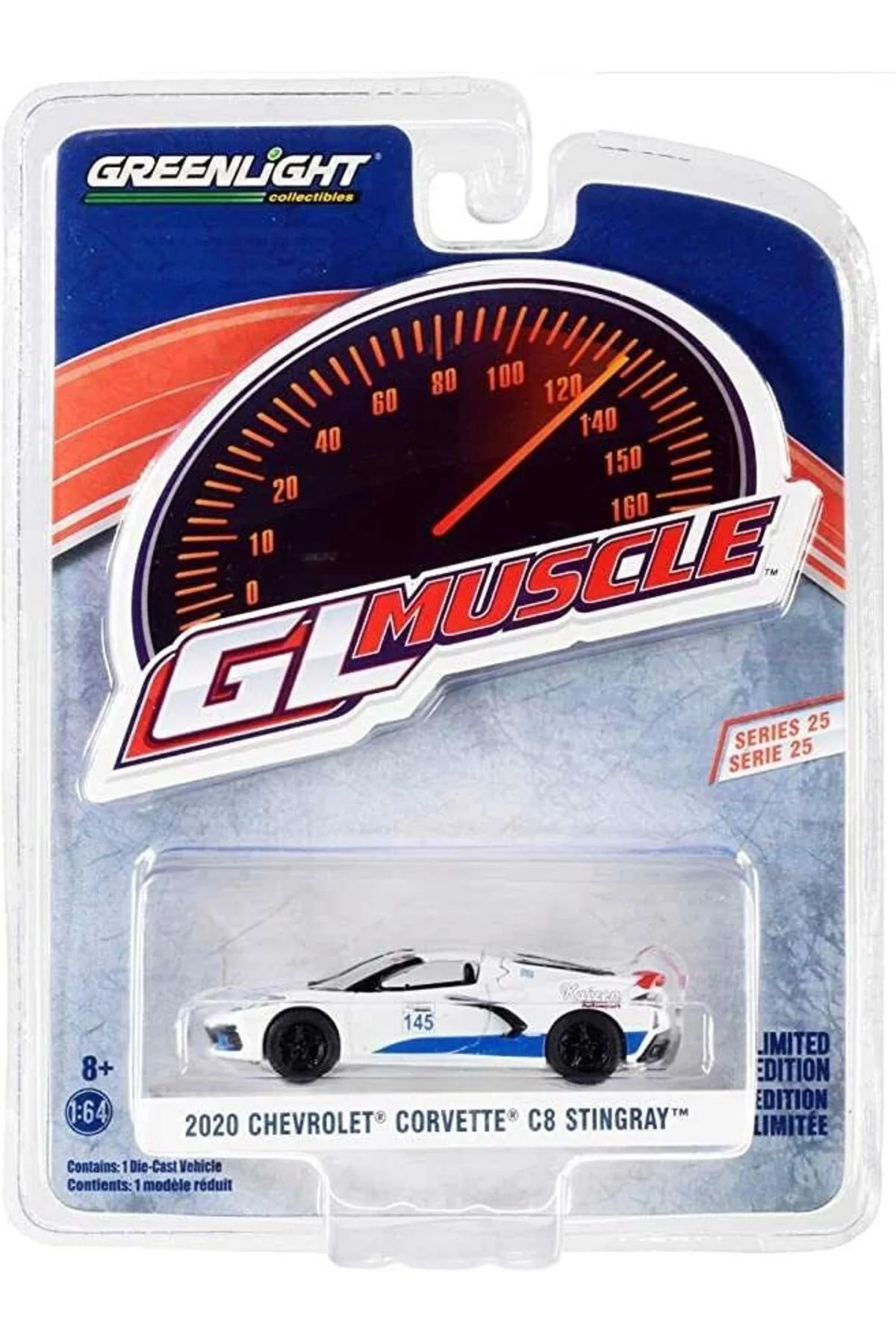مدل خودرو MUSCLE 145 TRACK BATTLE 2020 شورولت CORVETTE C8 STINGRAY COUPE گرین لایت Greenlight
