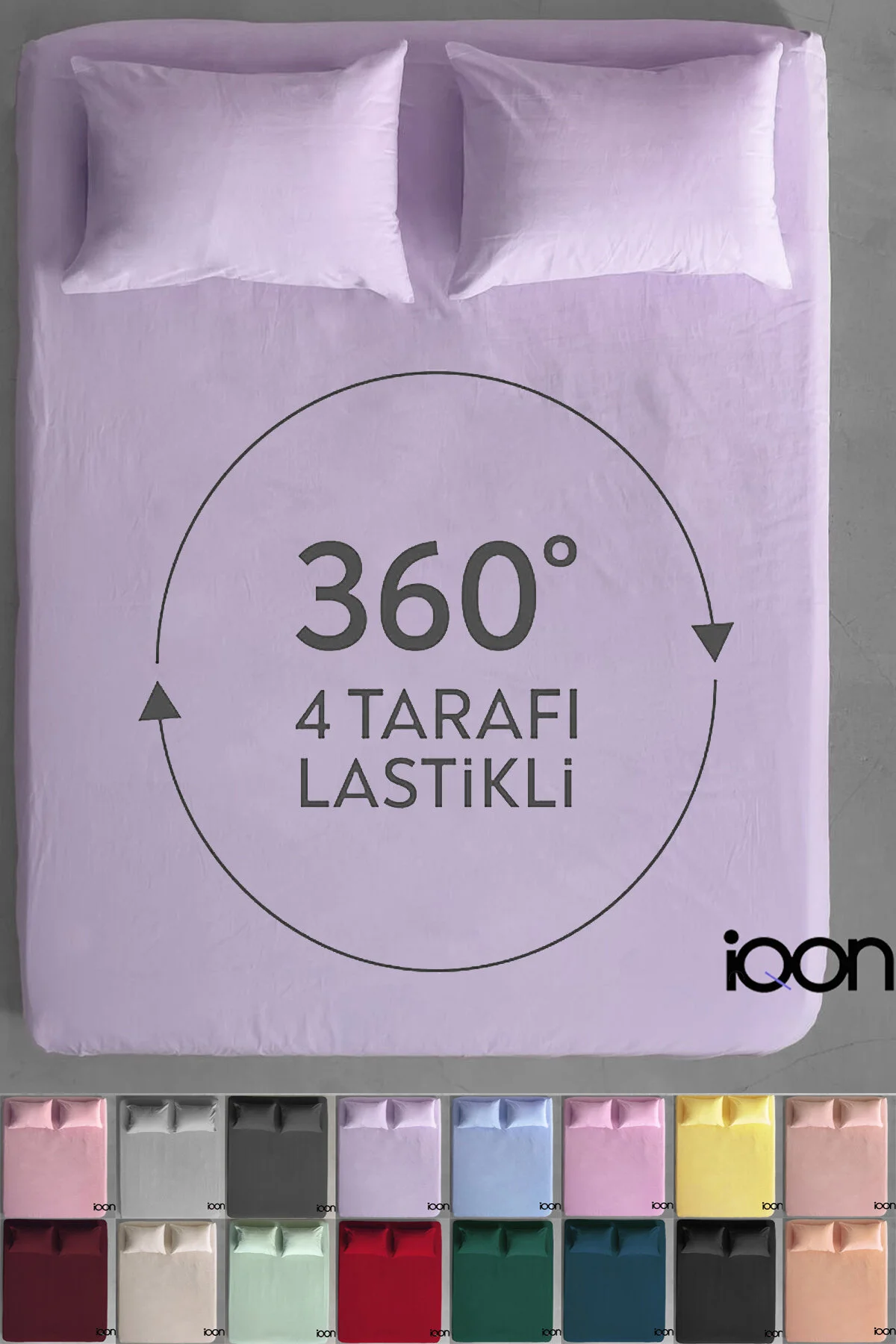 ست ملحفه یک نفره RANFORCE ورق های لاستیکی بافندگی با 21 رنگ İQON