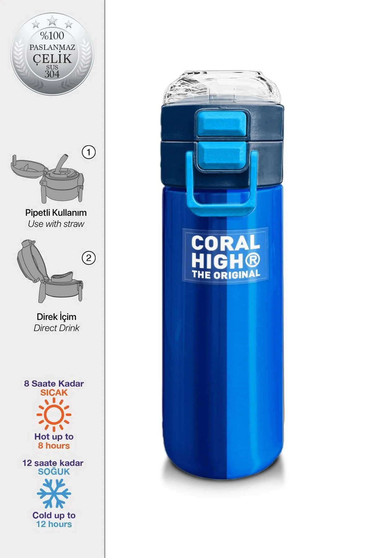 چمدان و ساک ست کابینی کوله پشتی بطری آب با طرح راه رنگارنگ Coral High