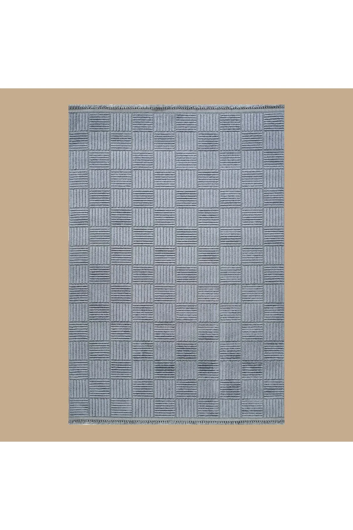 فرش مدرن آنمون خاکستری 75X150 سانتی متر Bella Maison