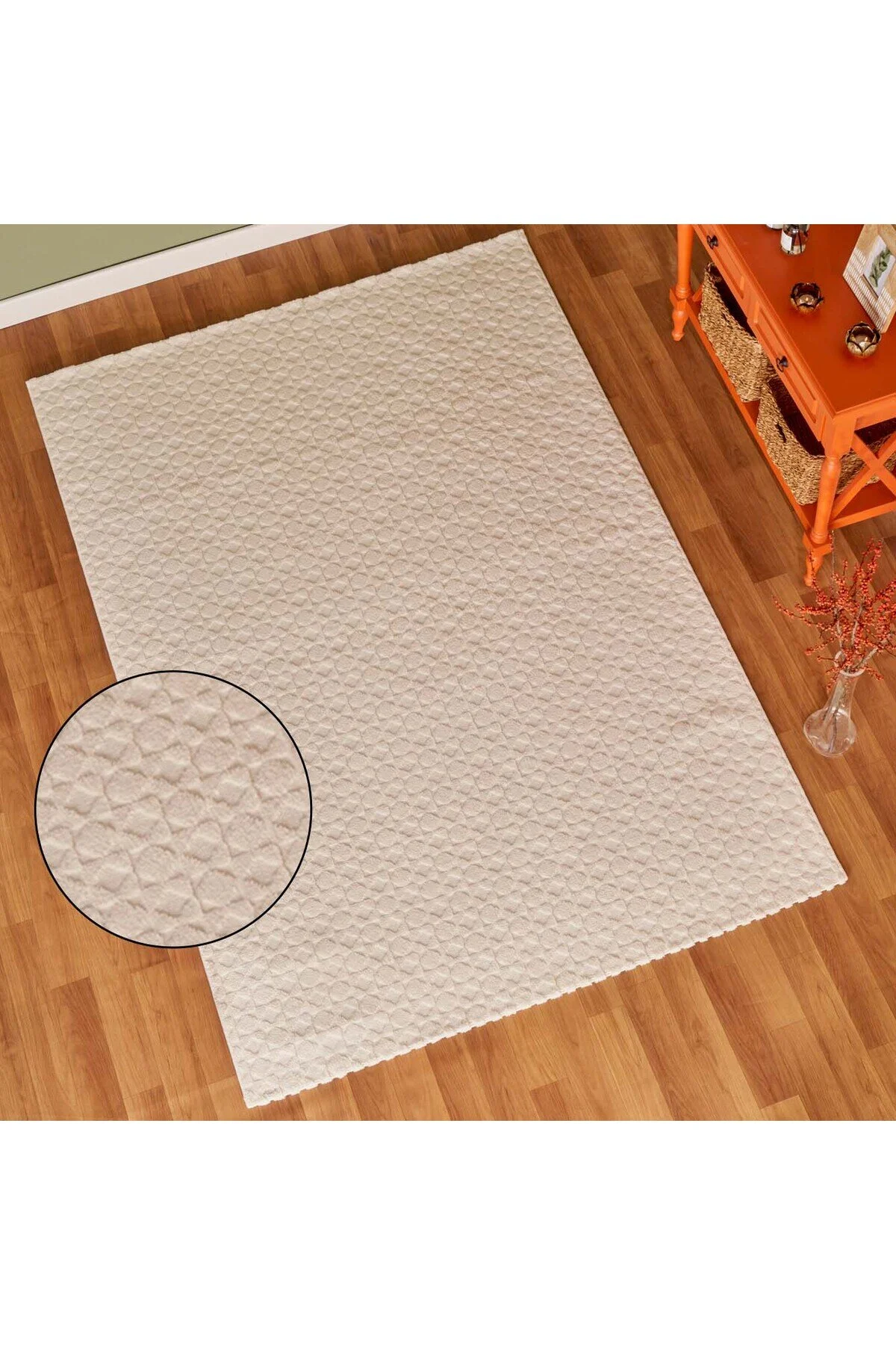 کوارتا فرش مدرن سفید 160X230 سانتی متر Bella Maison