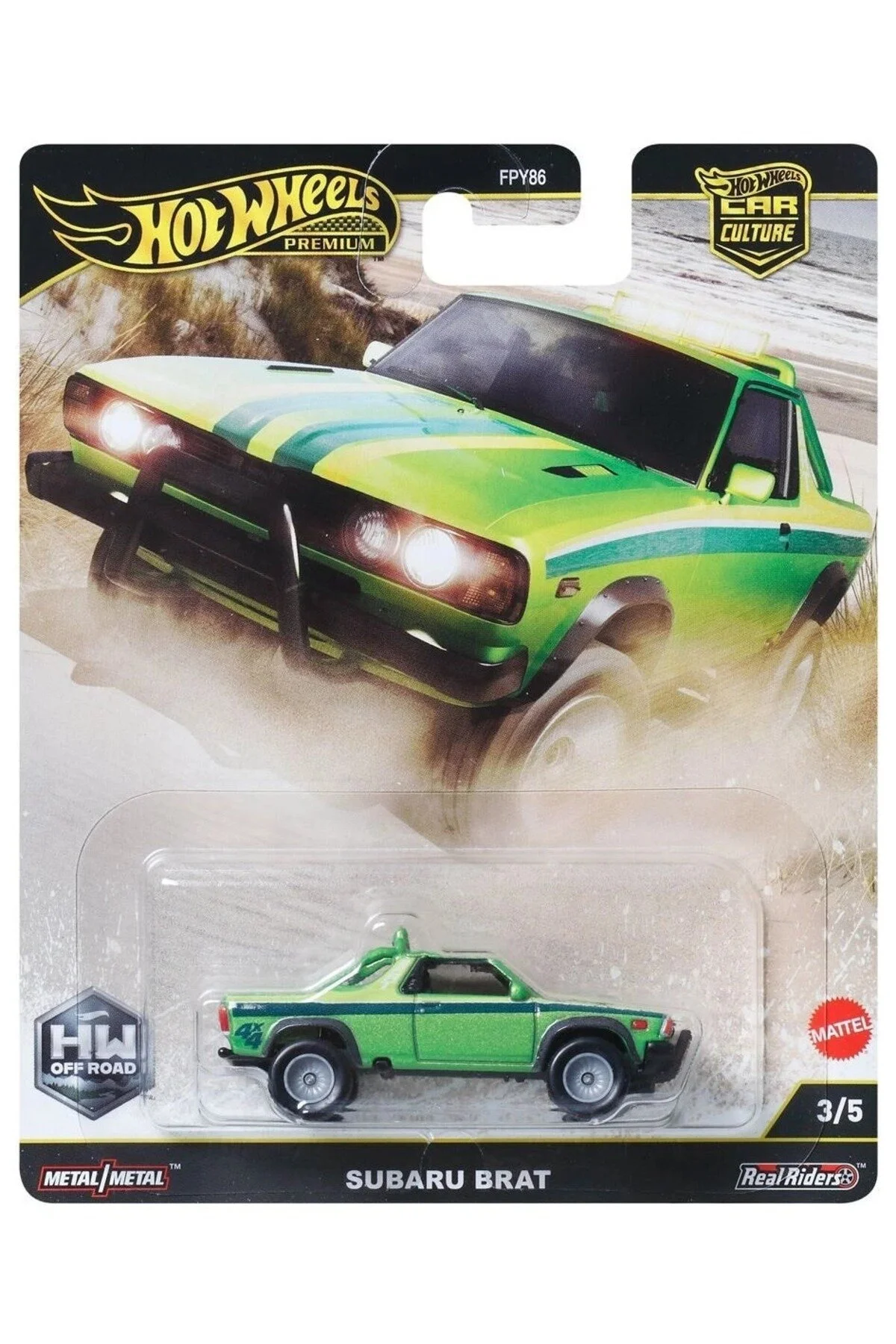 ماشین اسباب بازی PREMIUM HW OFF ROAD 5 SET TOYOTA LAND ROVER FORD SUBARU سری فرهنگ اتومبیل HOT WHEELS