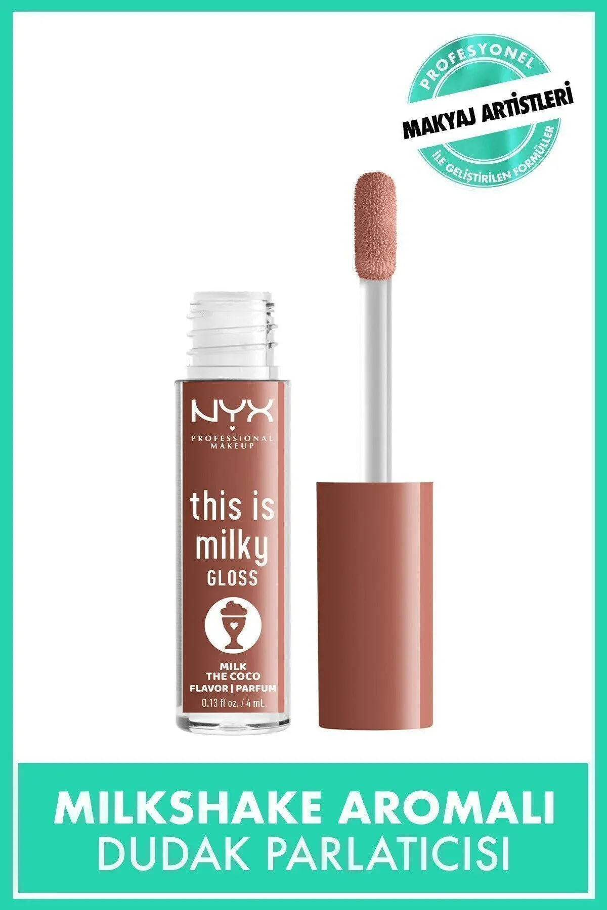 براق کننده لب این شیری درخشش وگان 12 ساعت مرطوب شیر کوکو NYX Professional Makeup