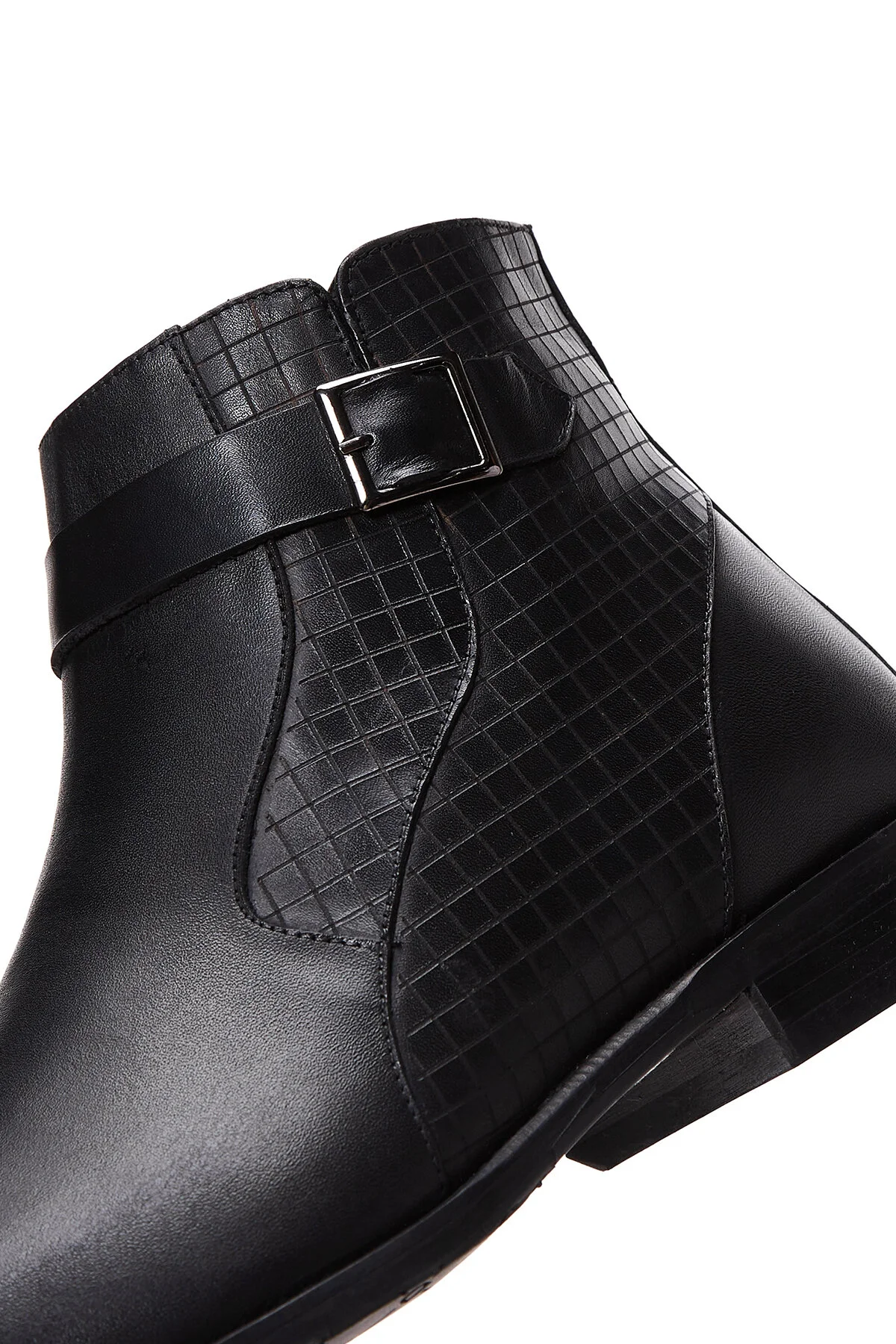 بوت پوتین مردانه مشکی مفصل چرمی کلاسیک Zipper دریمود Derimod