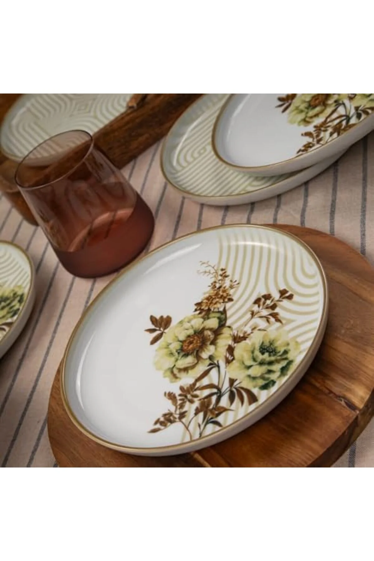 سرویس غذاخوری کیک چینی 19 سانت 6 نفره نوستالژی STOREMAX