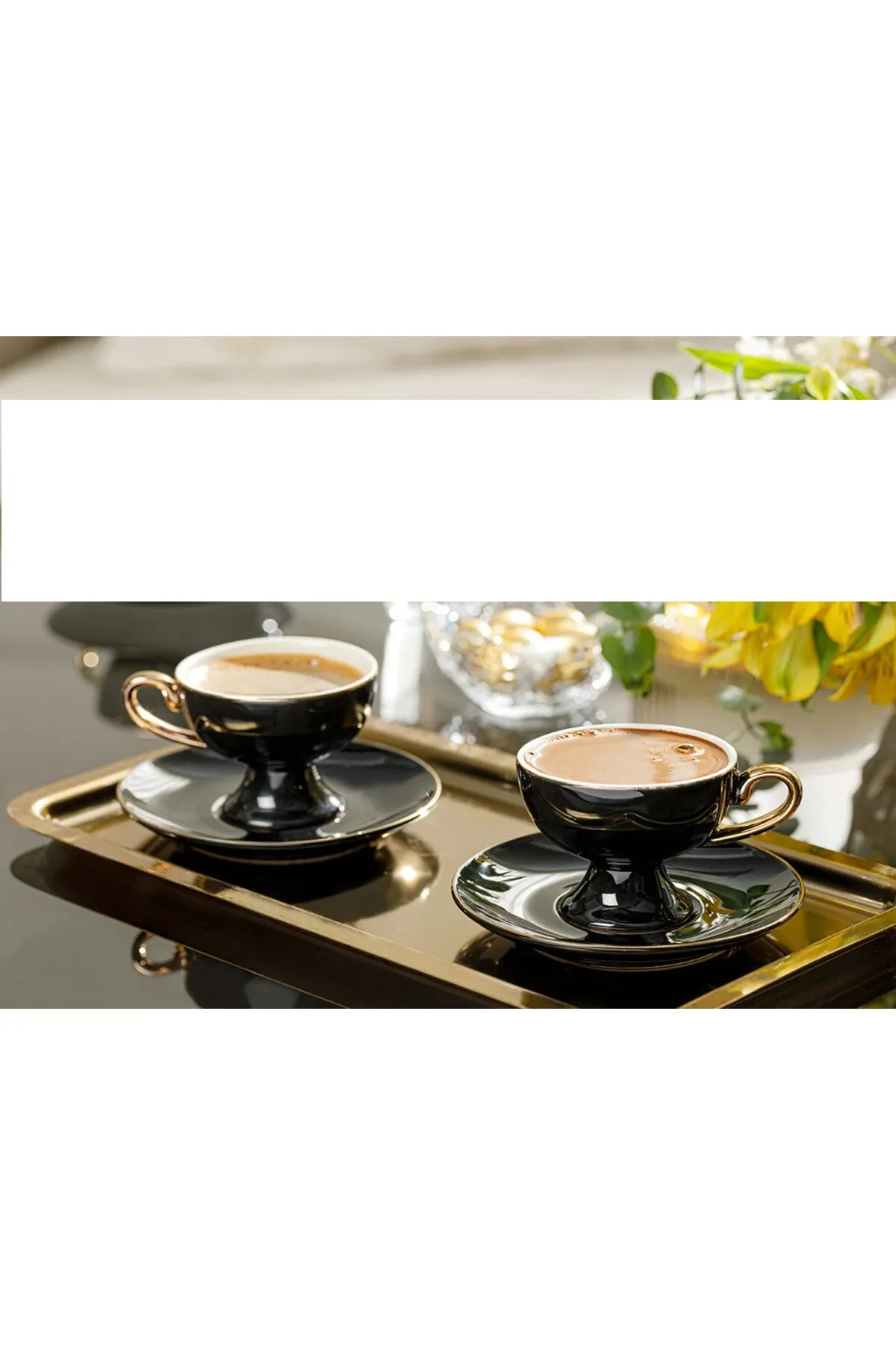 فنجان قهوه سوزا برای 2 نفر 80 میل سیاه انگلیش هوم English Home
