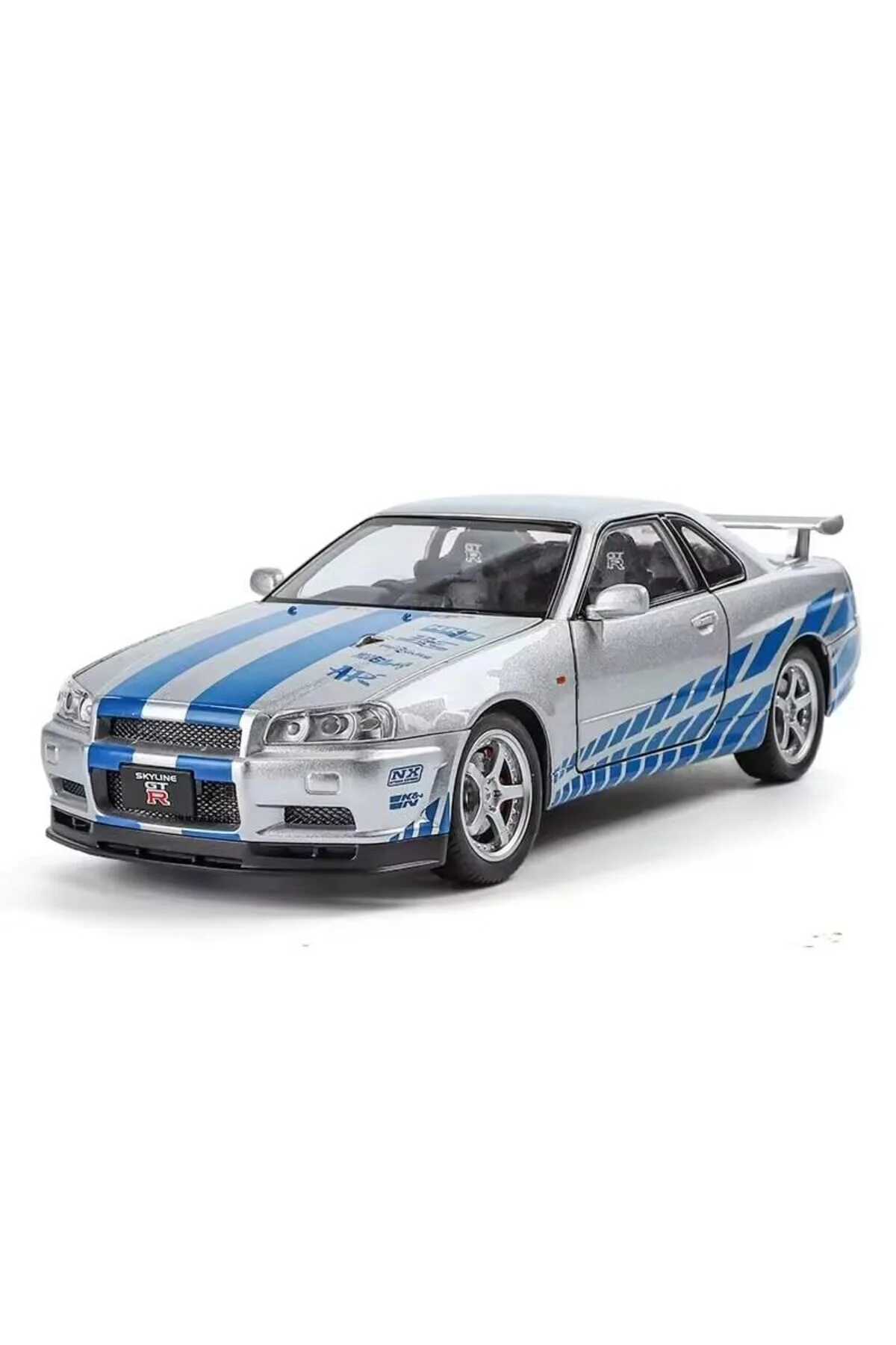 مدل خودرو NISSAN SKYLINE GTR R34 FAST AND FURIOUS 1:24 DIECAST METAL MODEL COLLECTION ماشین صدا alpmodel