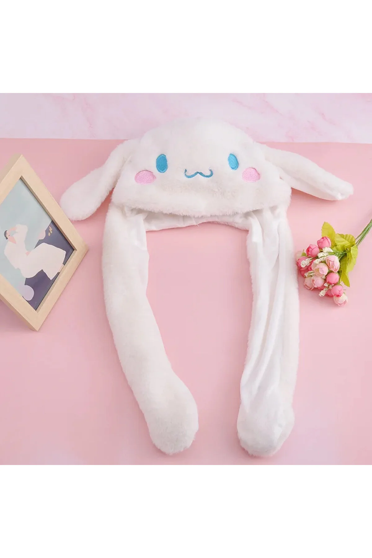اسباب بازی های پشمی SANRIO KUROMI CINNAMOROLL کلاه ملودی من متحرک گوش مخملی با حالت روشن MJ TOYS