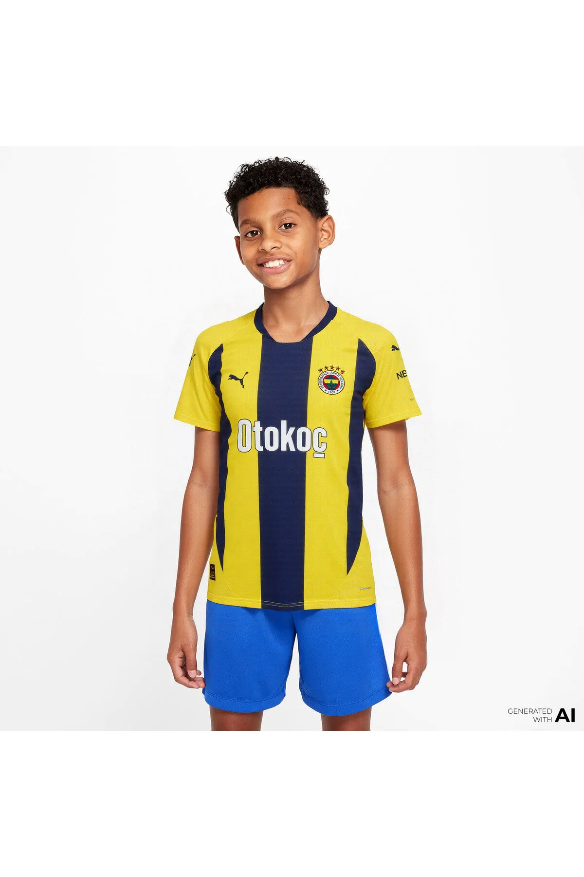 پیراهن ورزشی زرد دخترانه و پسرانه بچگانه SK 24 25 در ان فیلد فوتبال Puma