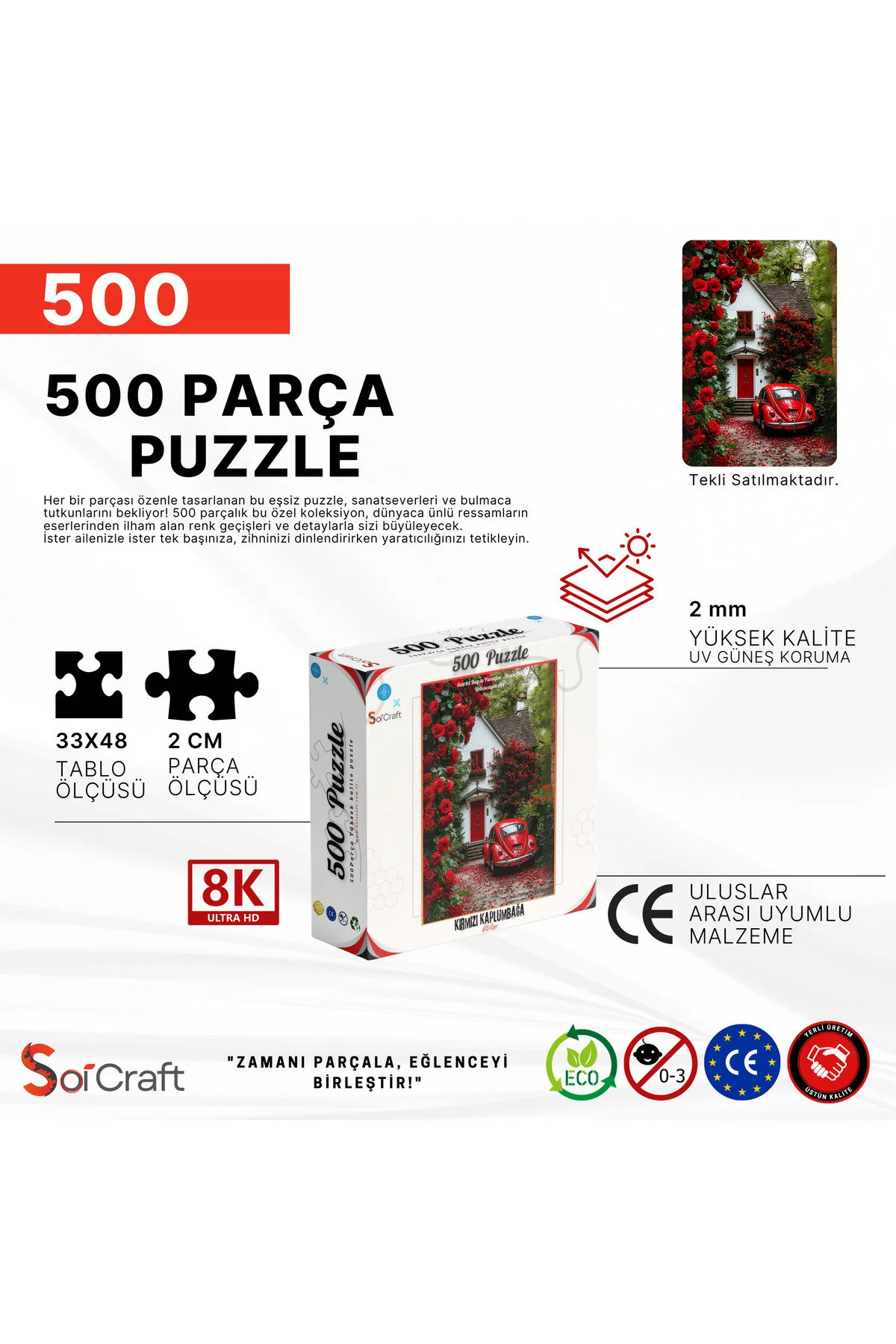 پازل 500 تکه لاک پشت قرمز Soi Craft