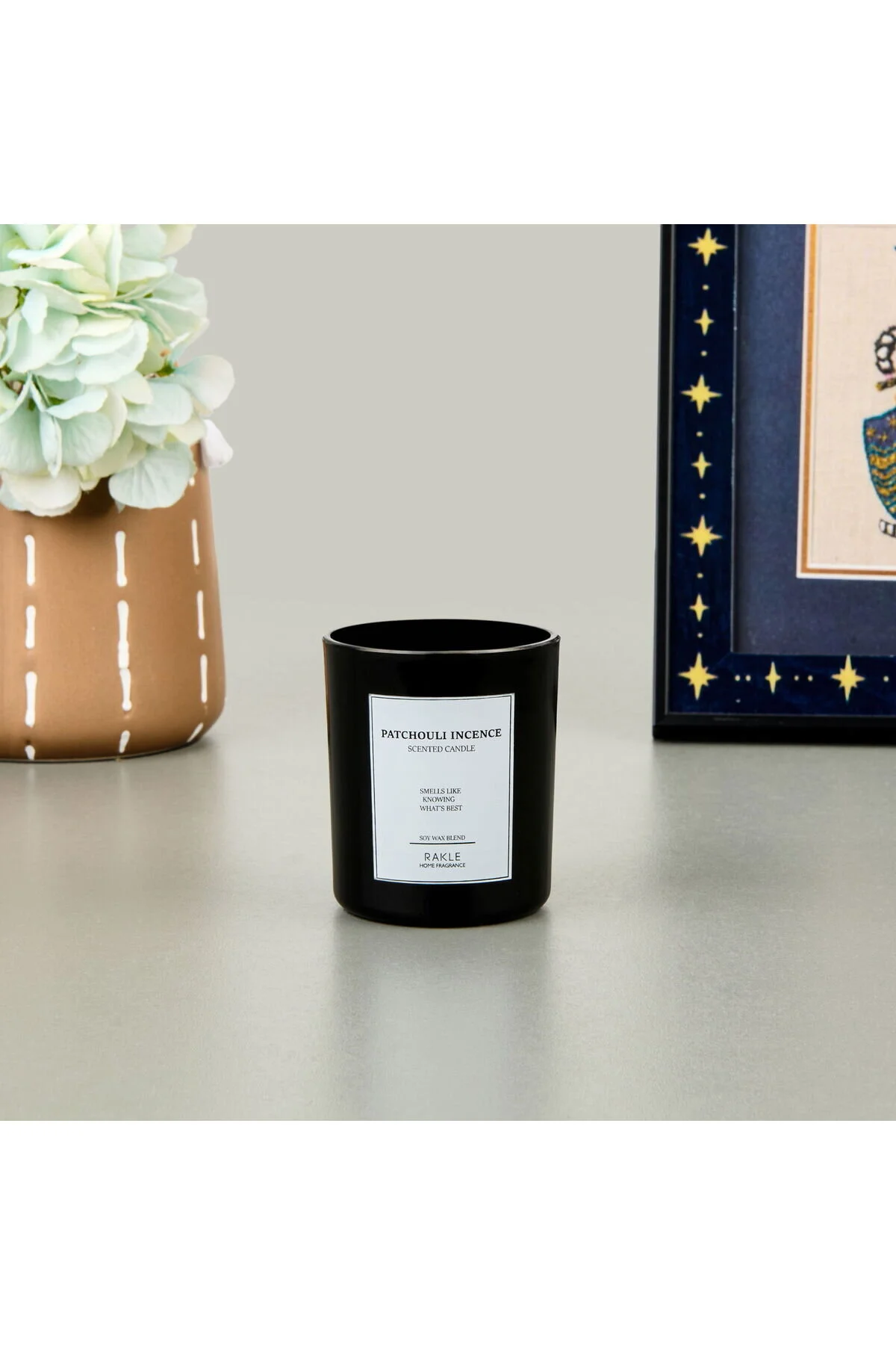 زیرسیگاری شمع معطر LE JARDIN سیاه 120 گرم Rakle