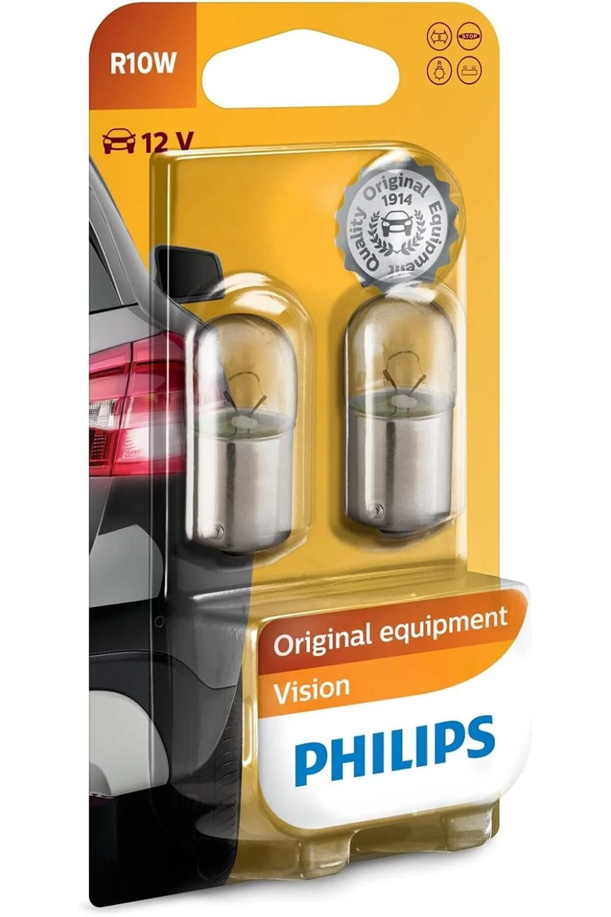 لامپ خودرو 0730017 12814B2 R10W PREMIUM 12 V فیلیپس Philips