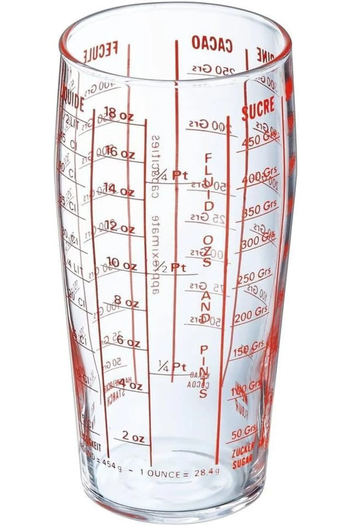 لیوان سفید اندازه گیری شیشه 58.5 سی Luminarc