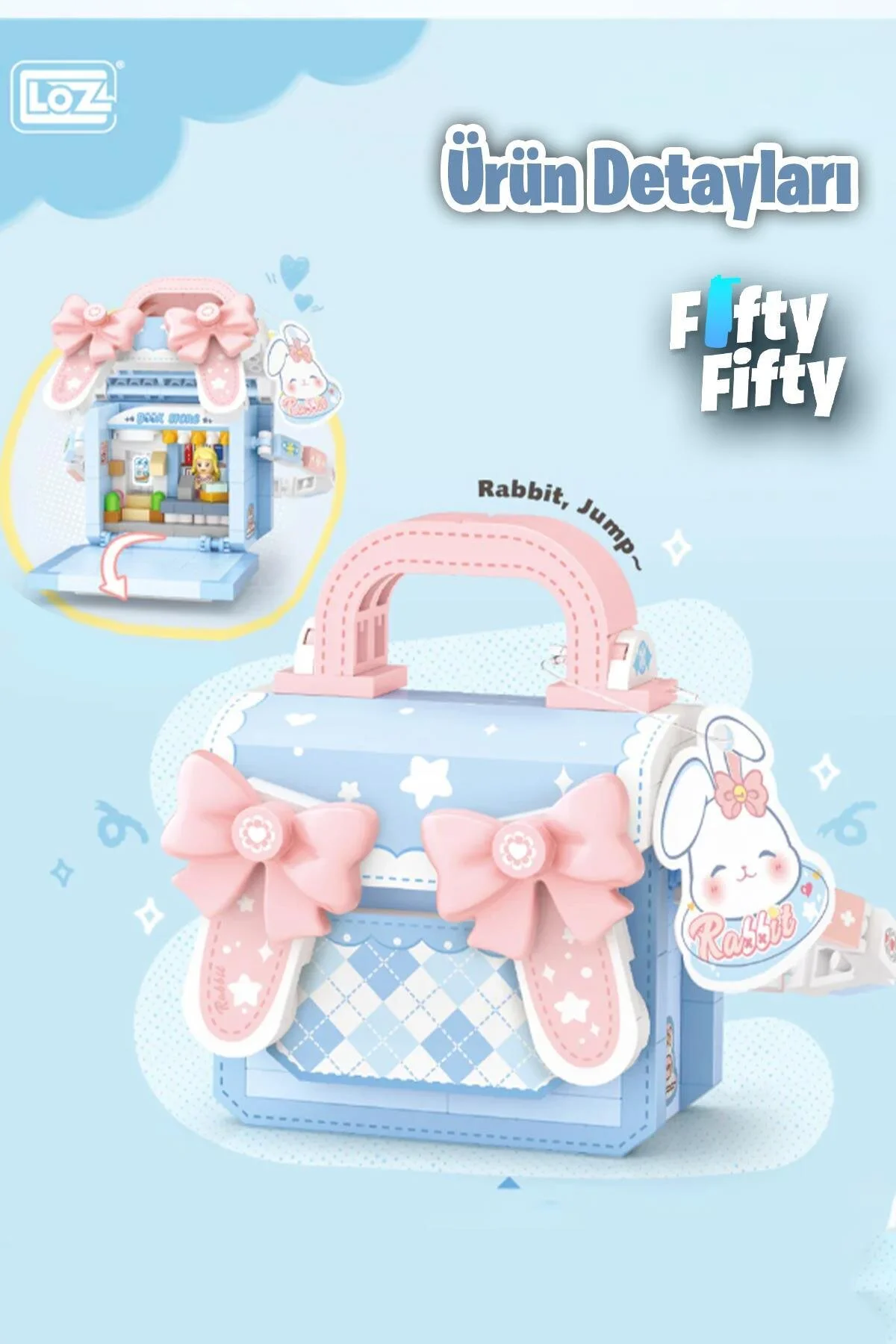 لگو و اسباب بازی های ساخت محور ست ساز 330 تکه کیسه شیرین خرگوش آبی سری میکرو بلوک LOZ از ترکیه Vagonlife