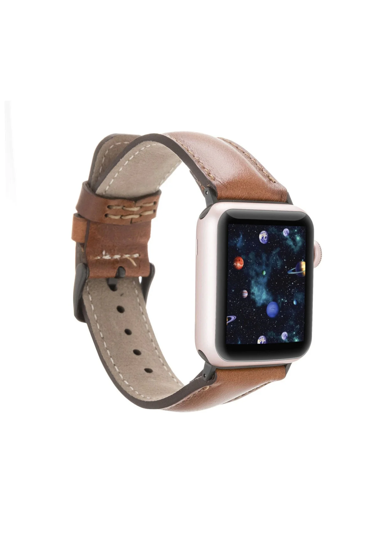 کاور و قاب بند چرمی سازگار APPLE ساعت مچی 38 40 41MM TAN OMRSTORE