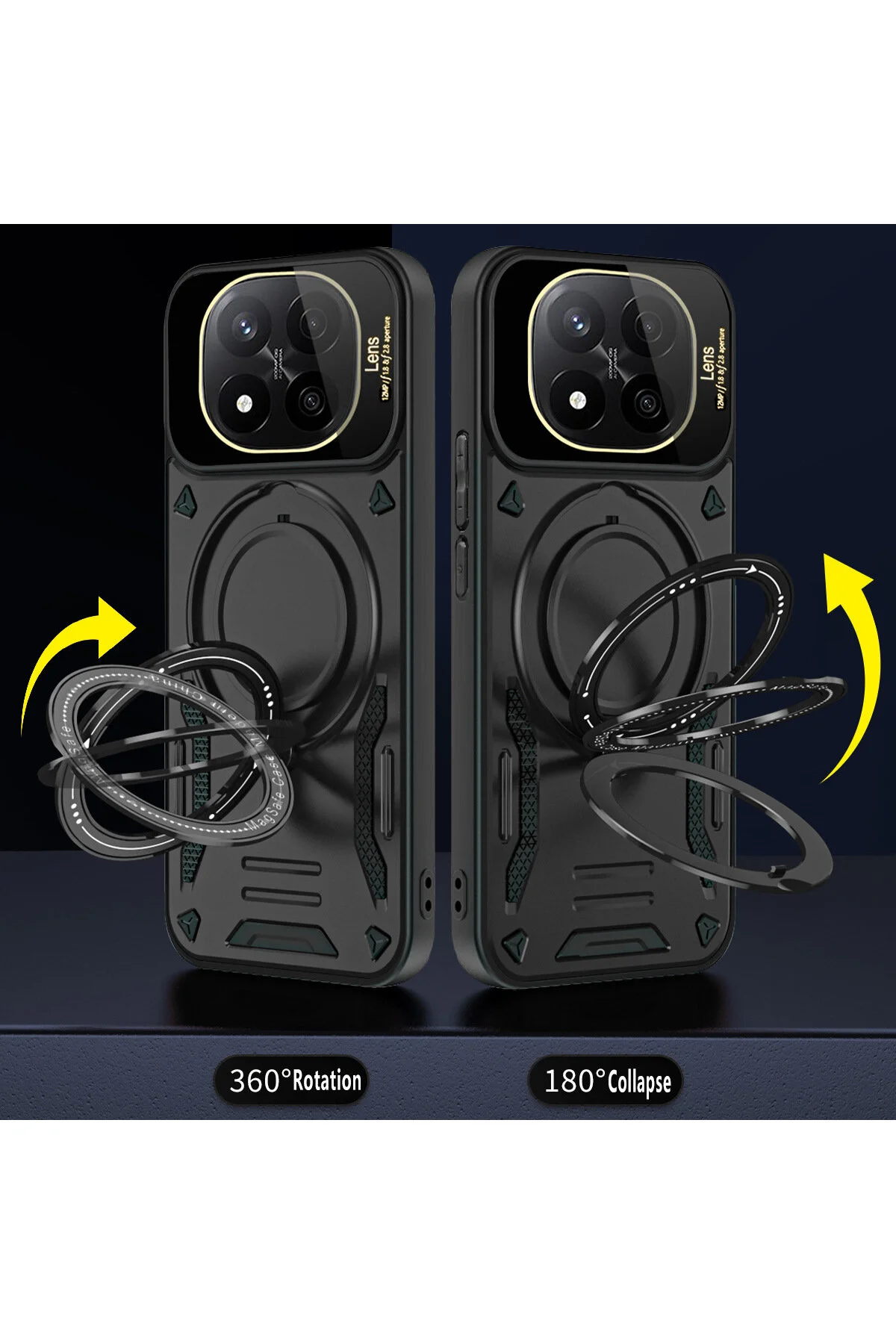کاور و قاب محافظ دوربین شیائومی REDMI NOTE 14 PRO PLUS+ PROTECTED MAGSAFE با پشتیبانی از پایه حلقه مغناطیسی Rivor