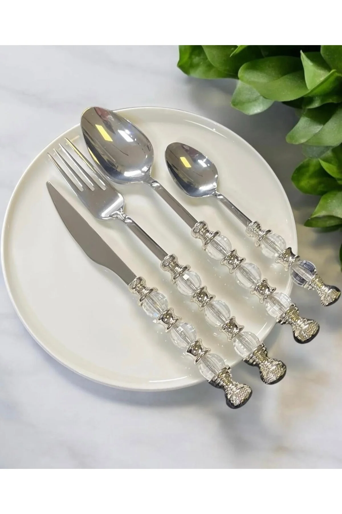 قاشق چنگال و چاقو ESTERHOMEDECOR 24 قطعه مجموعه روستایی hediye