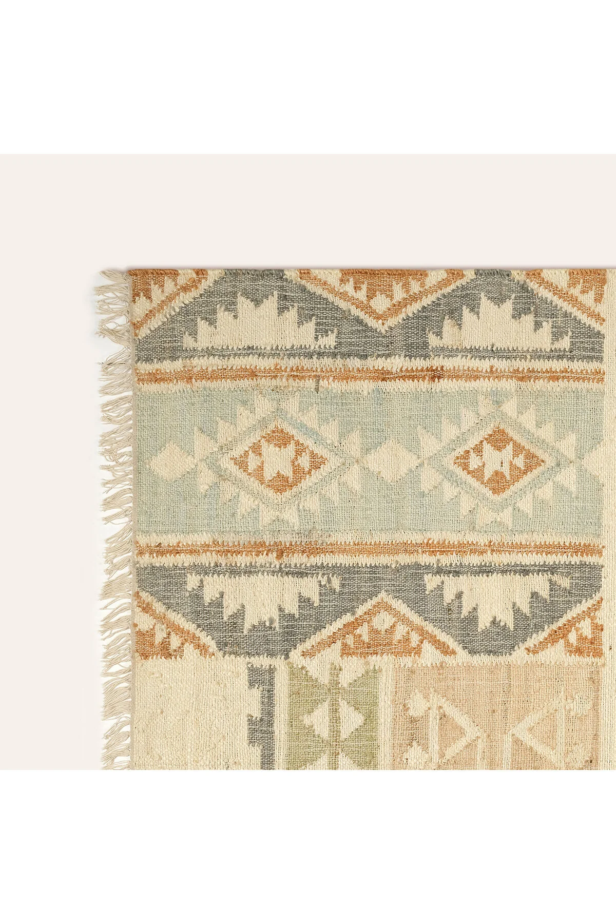 فرش جیپور جوت 120X180 سانتی متر بژ آبی Zsa Zsa Zsu