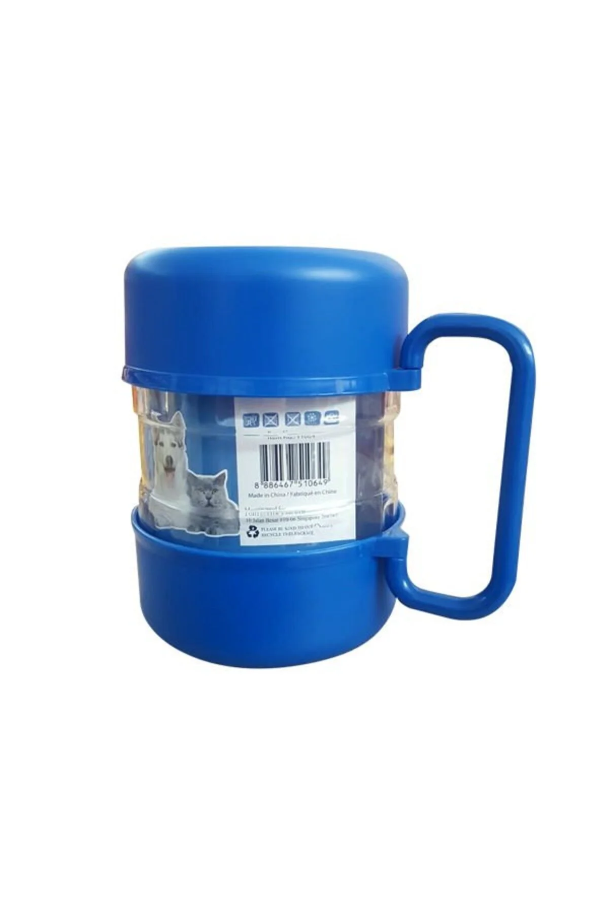 ظرف آب و غذای گربه سگ چند رنگ 3IN1 سفر برای ها 12.5X12.5X17 سانتی متر پاویز Pawise