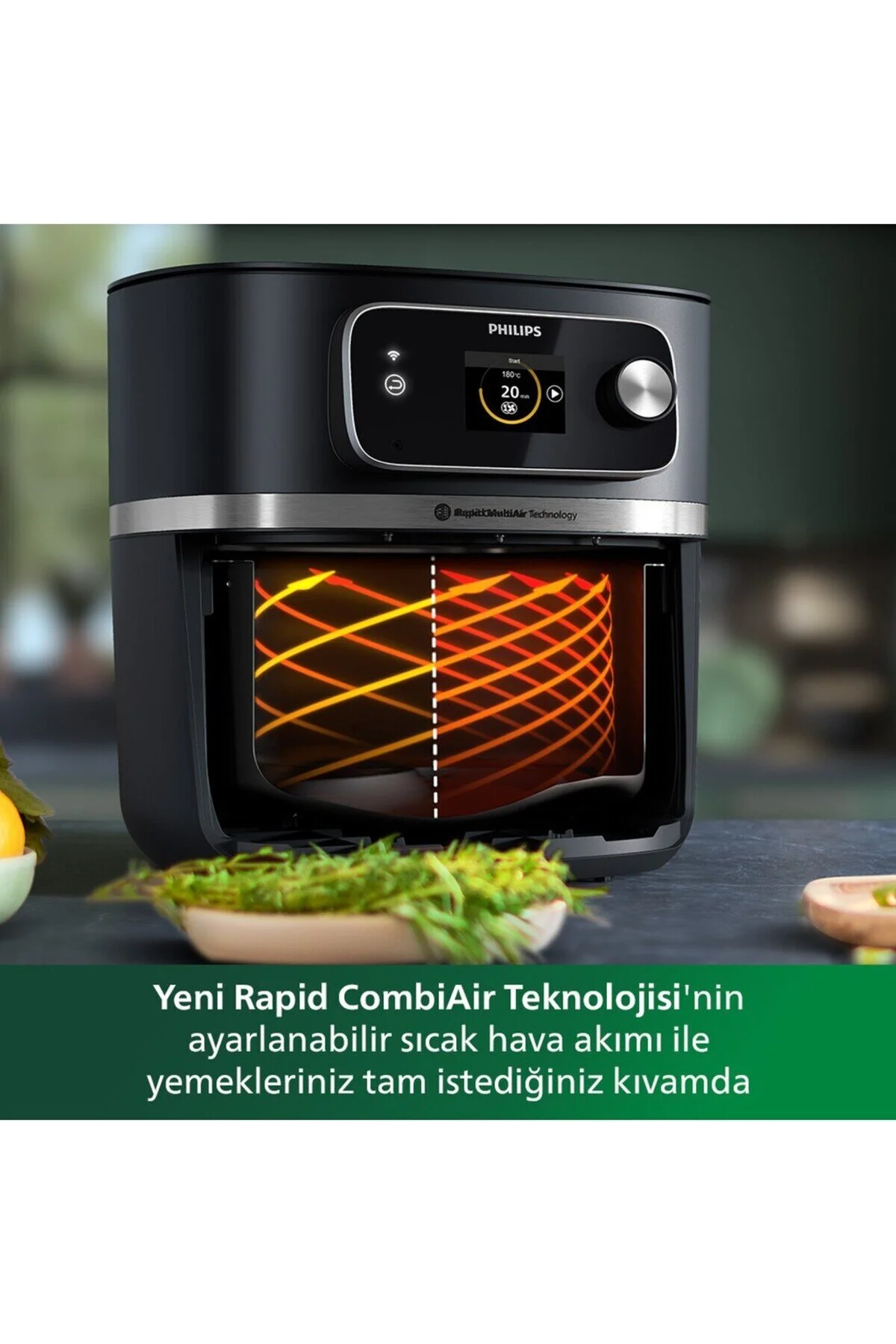سرخ کن NEO 2200 W HD9880 90 AIRFRYER 7000 SERIES XXL متصل با دماسنج غذا 2 کیلوگرم ظرفیت 8.3 لیتر اورجینال Philips