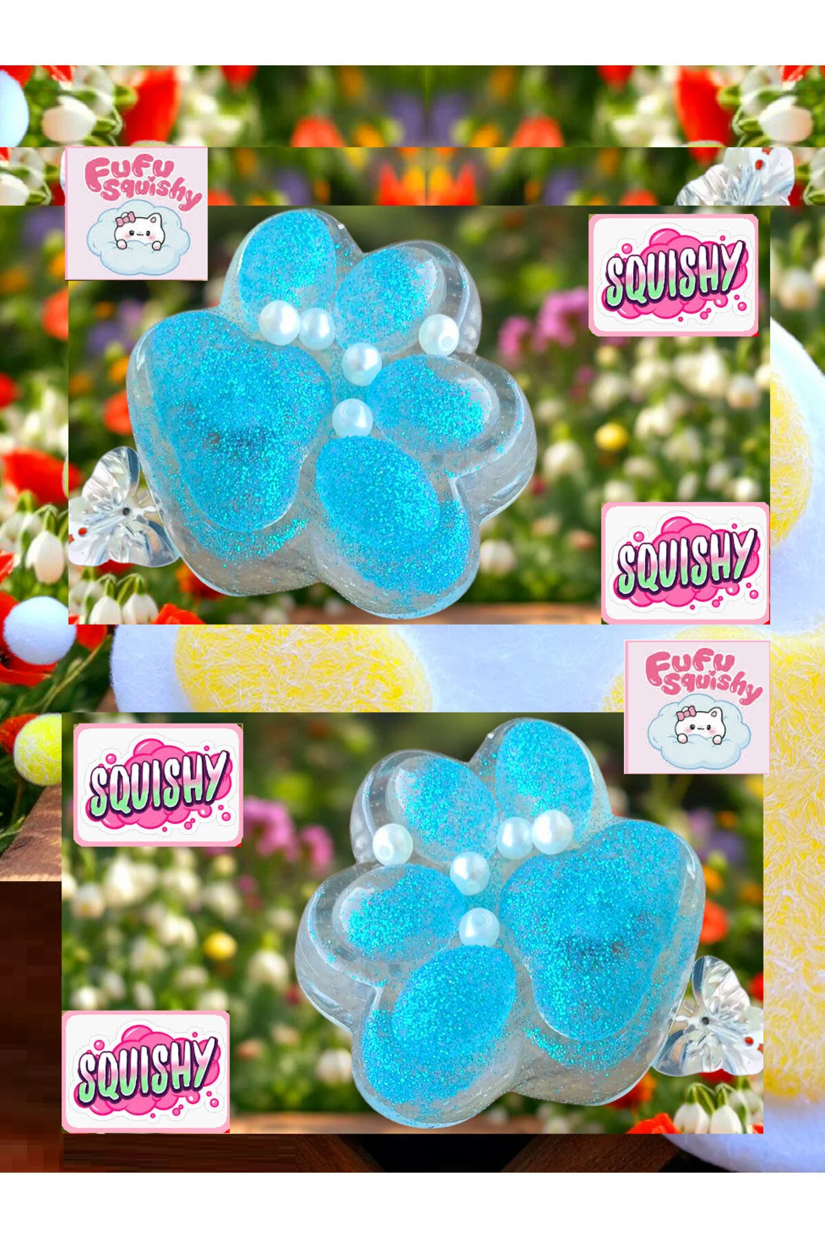 اسباب بازی های فیگور دیگر FUFU SQUISHY CAT PAW آبی رنگی رنگارنگ SKUSHI TOY انعطاف پذیر تا 39 سانتی متر گسترش می یابد OYUNCAKSAHİLİ