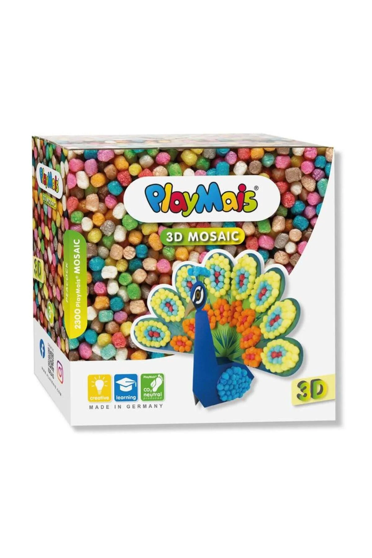 اسباب بازی های آموزشی ® طاووس 3D موزاییک پرنده PlayMais