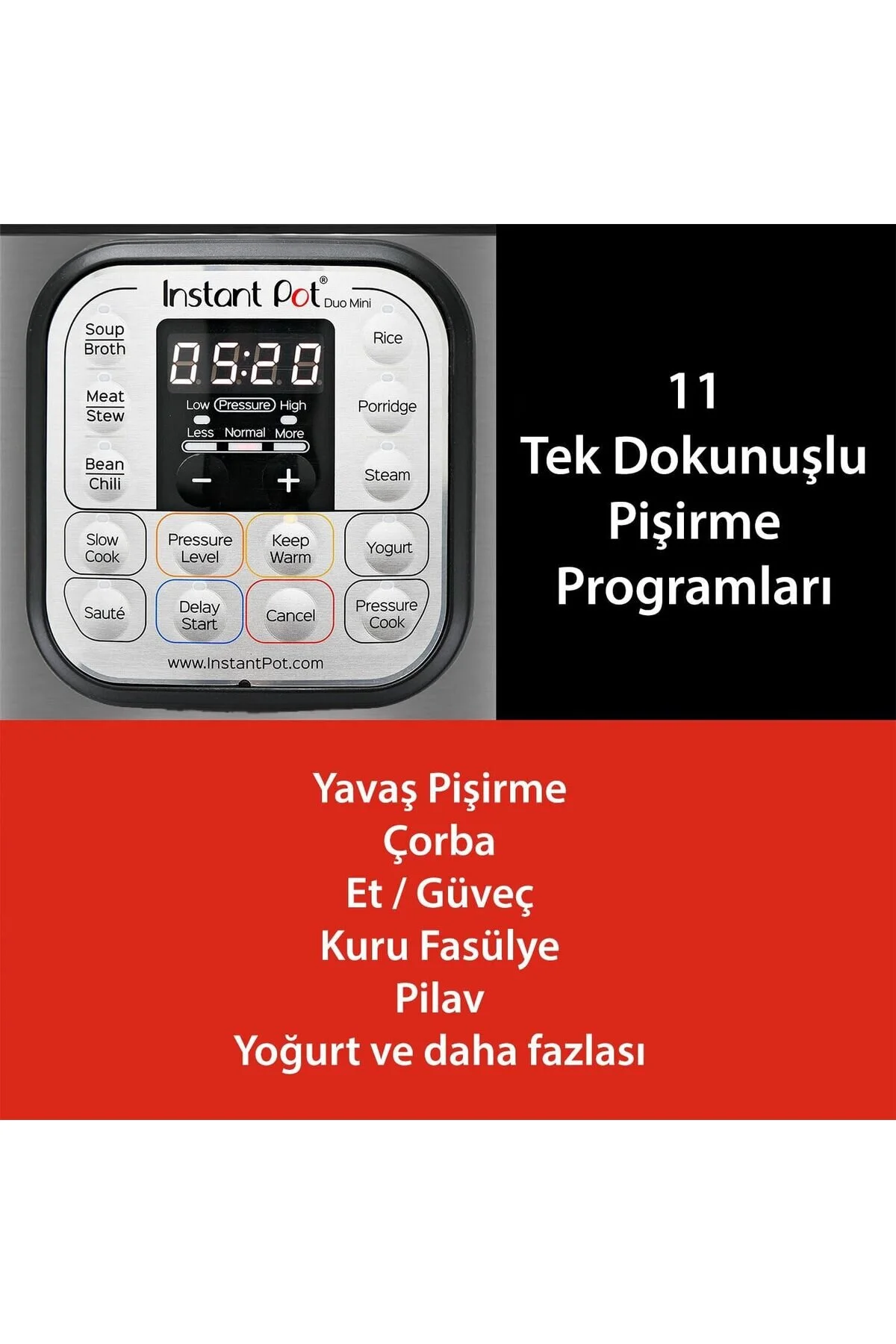 پلوپز چندکاره بخارپز هوشمند DUO 7IN1 5.7 LT. اجاق گاز فشاری برقی ماست ساز اورجینال Instant Pot